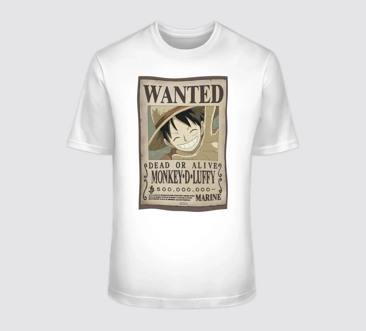 Poster Luffy Wanted t-shirt de harris shop