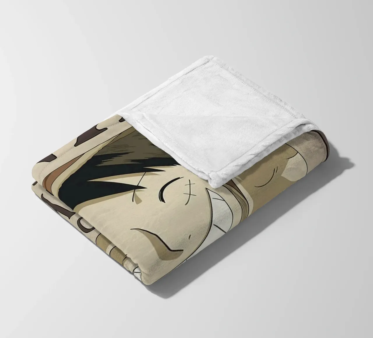 Poster Luffy Wanted fleece blanket by harris shop