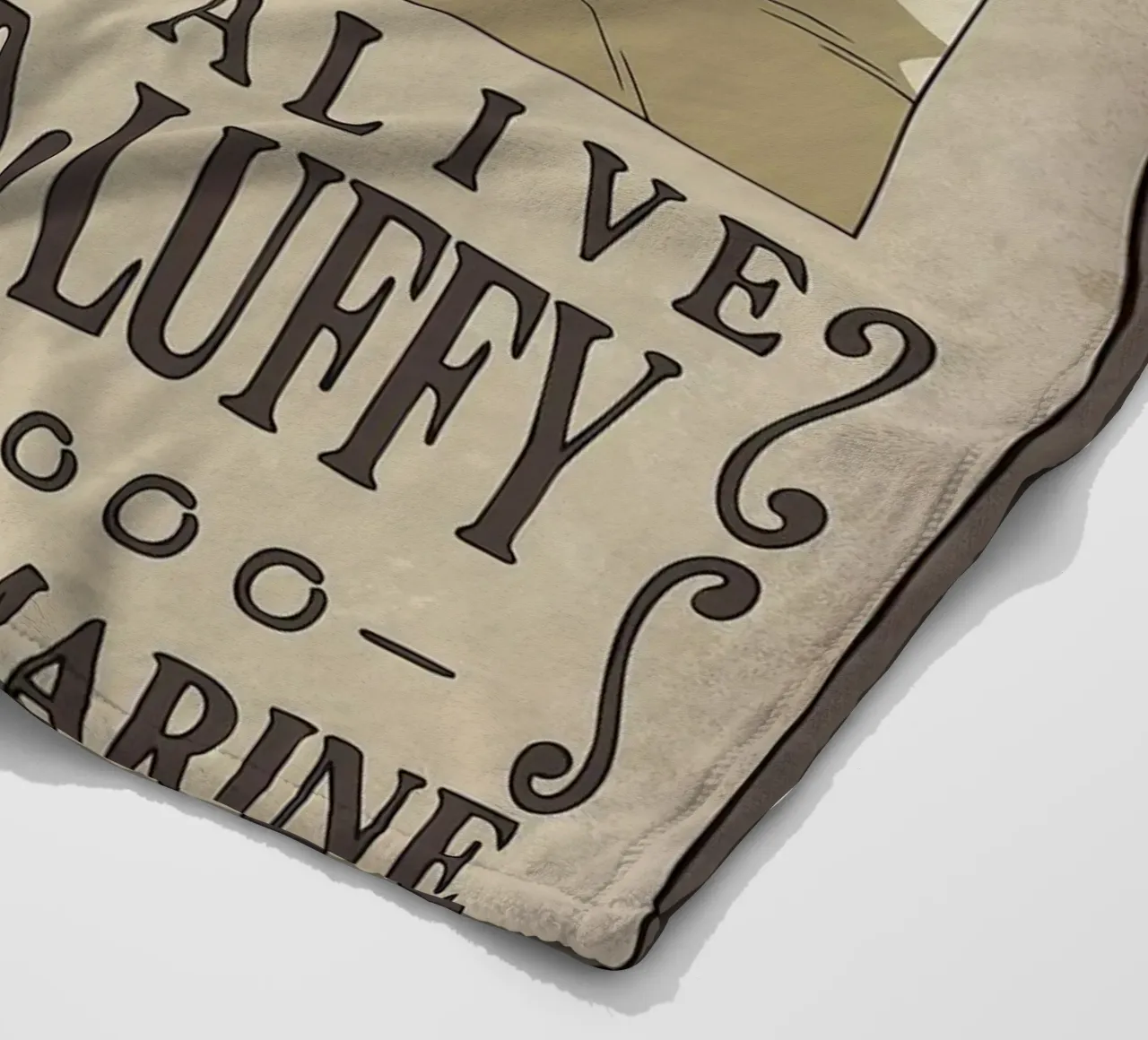 Poster Luffy Wanted fleece blanket by harris shop