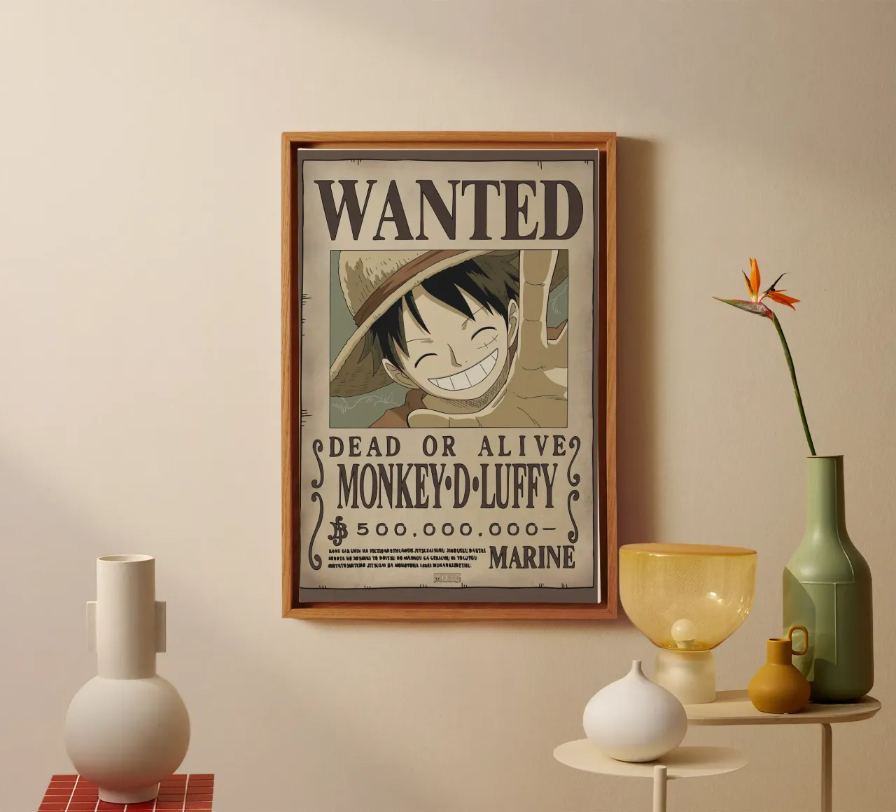 Poster Luffy Gezocht canvas met Baklijst van harris shop
