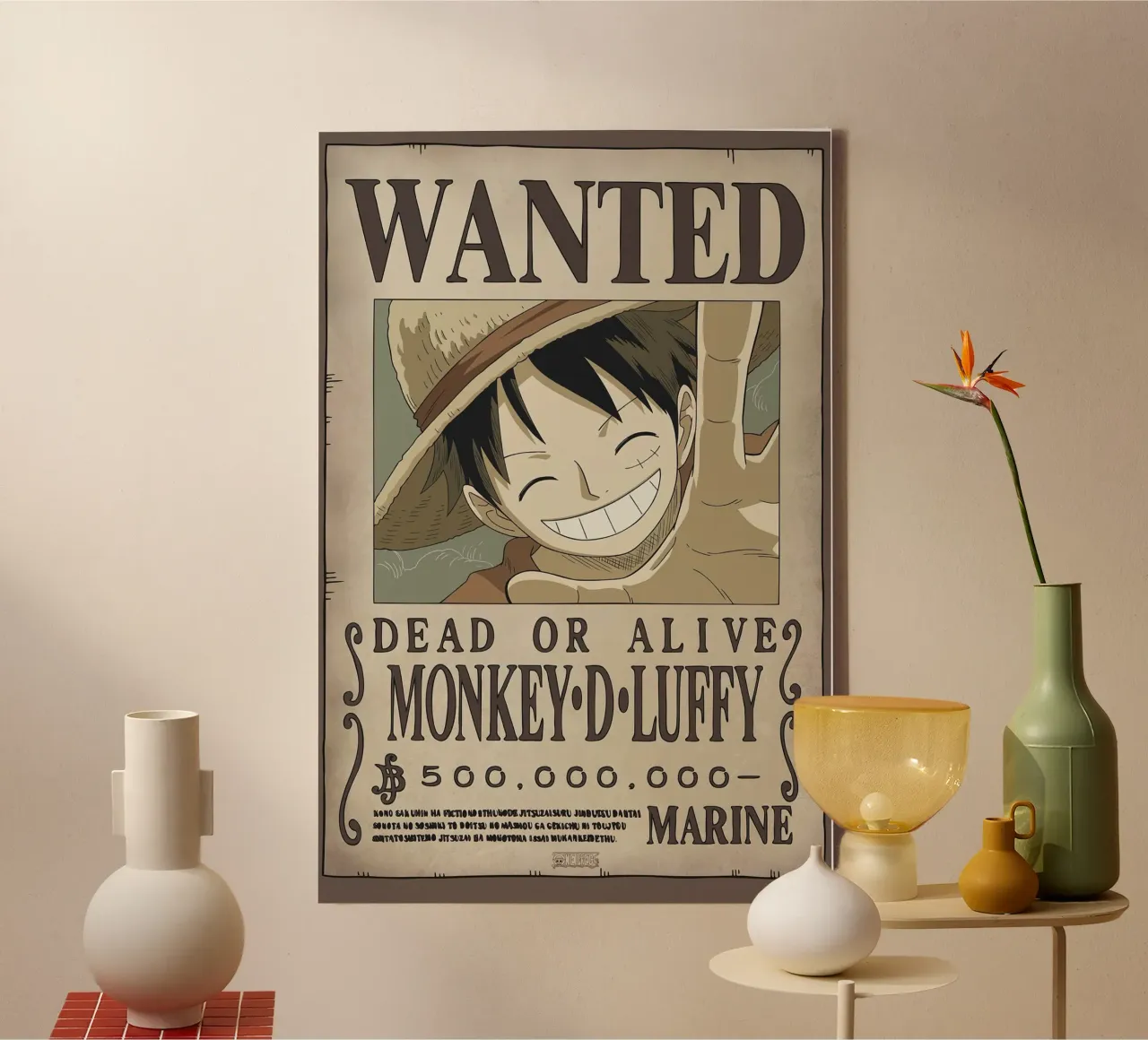 Poster Luffy Gezocht canvas met Baklijst van harris shop