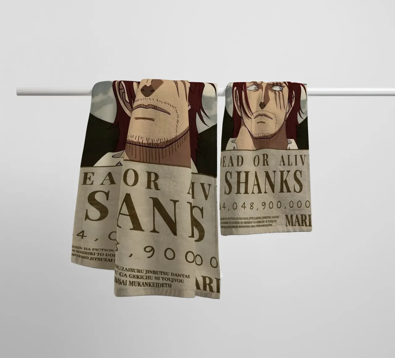 Poster Shank Wanted asciugamano da bagno da harris shop