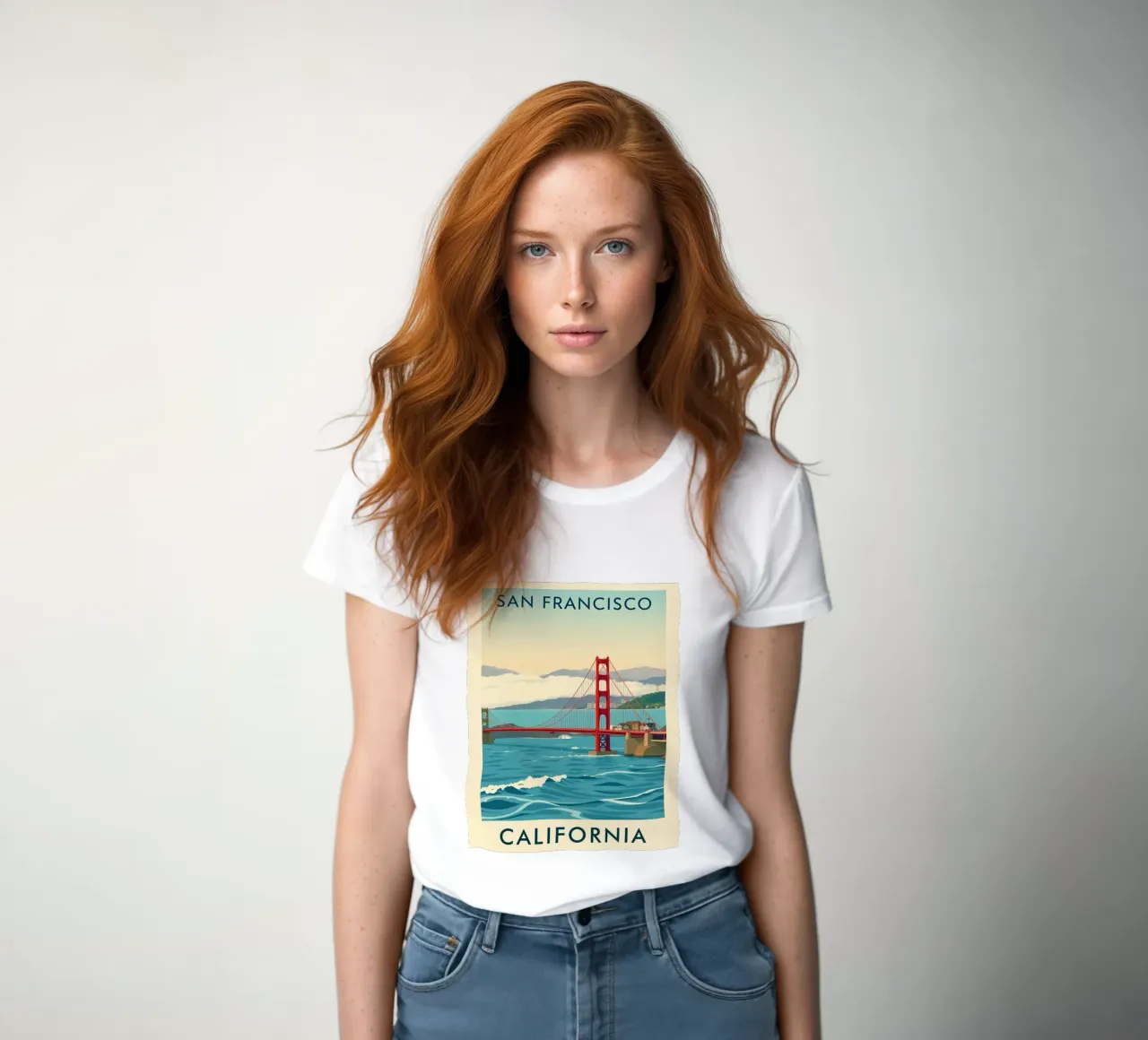 The View Of San Francisco women's fitted t-shirt by HicksShop