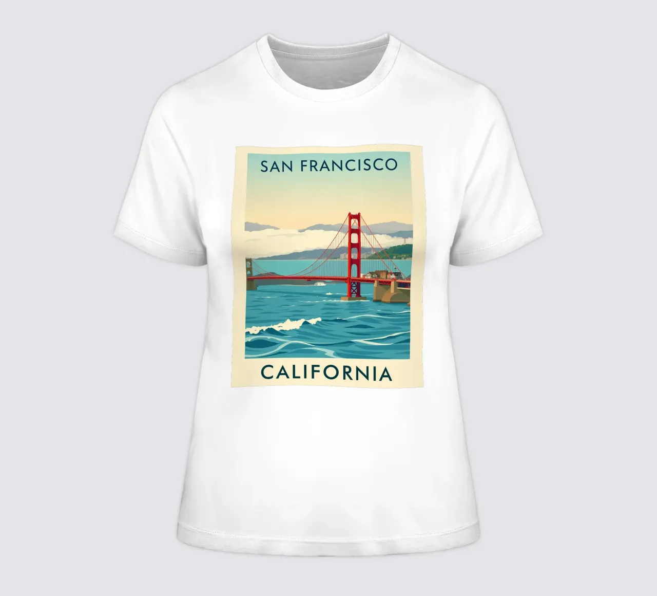 The View Of San Francisco women's fitted t-shirt by HicksShop