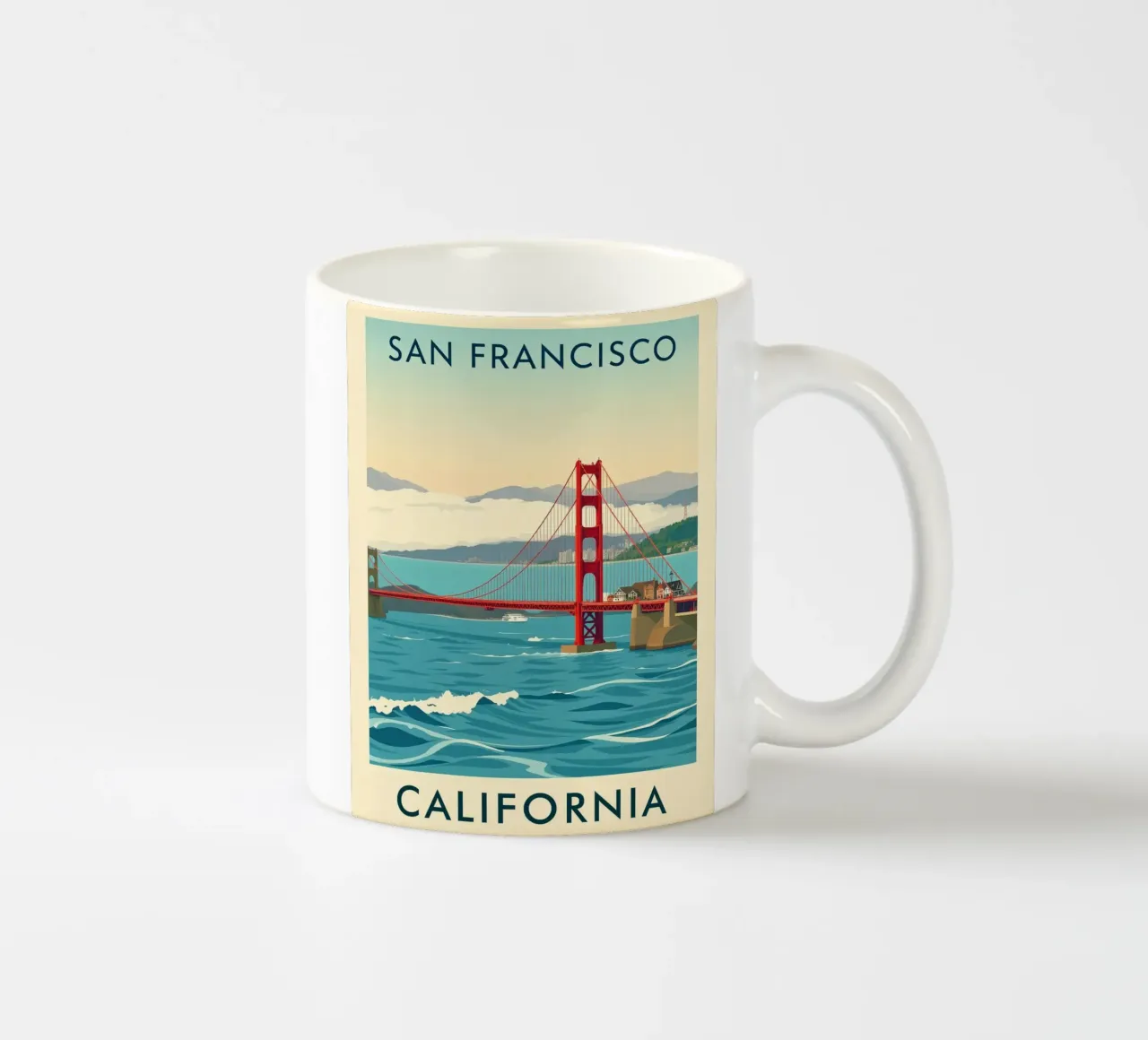 La vista di San Francisco tazza in ceramica da HicksShop