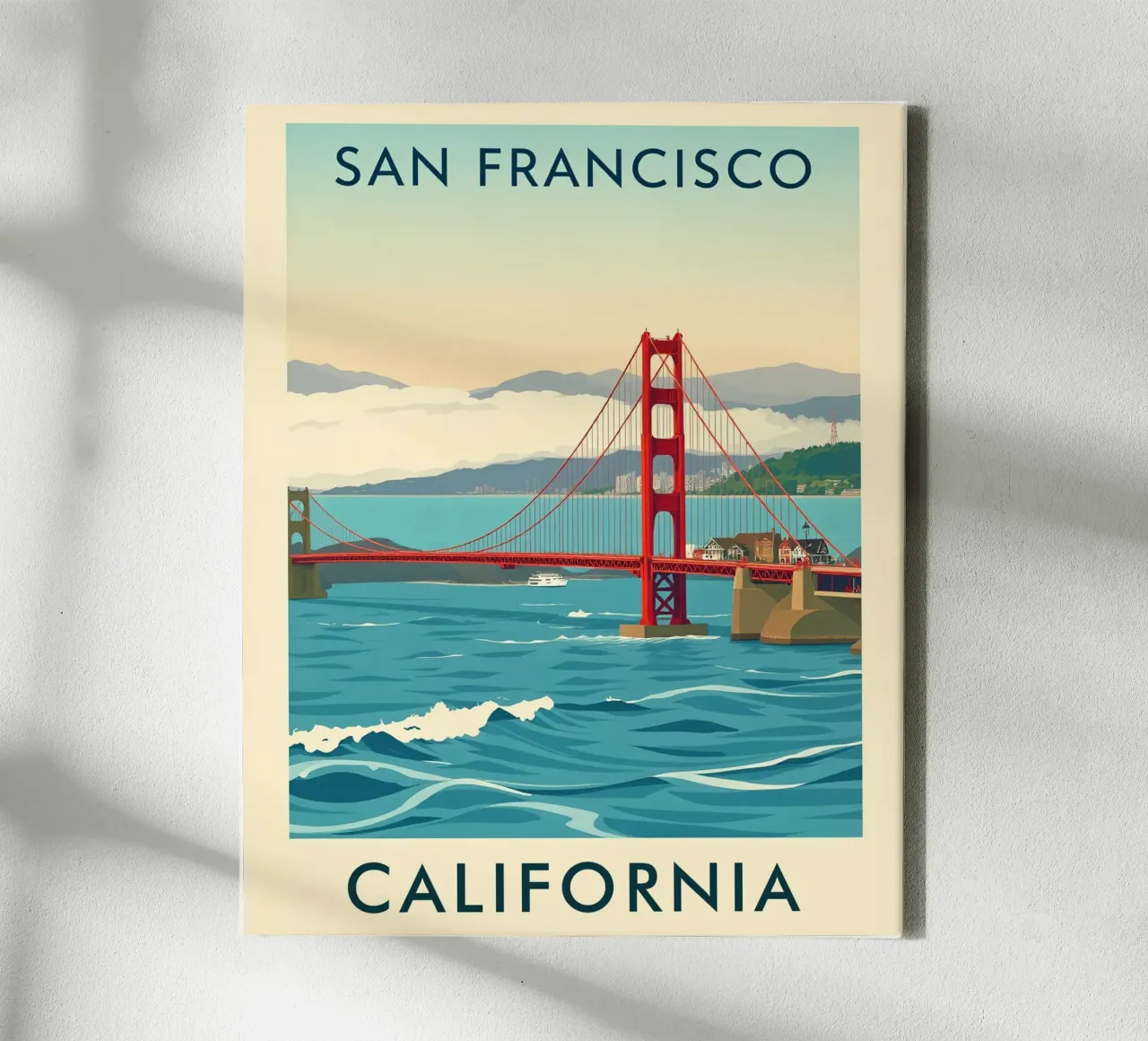 The View Of San Francisco canvas with Floater frame by HicksShop