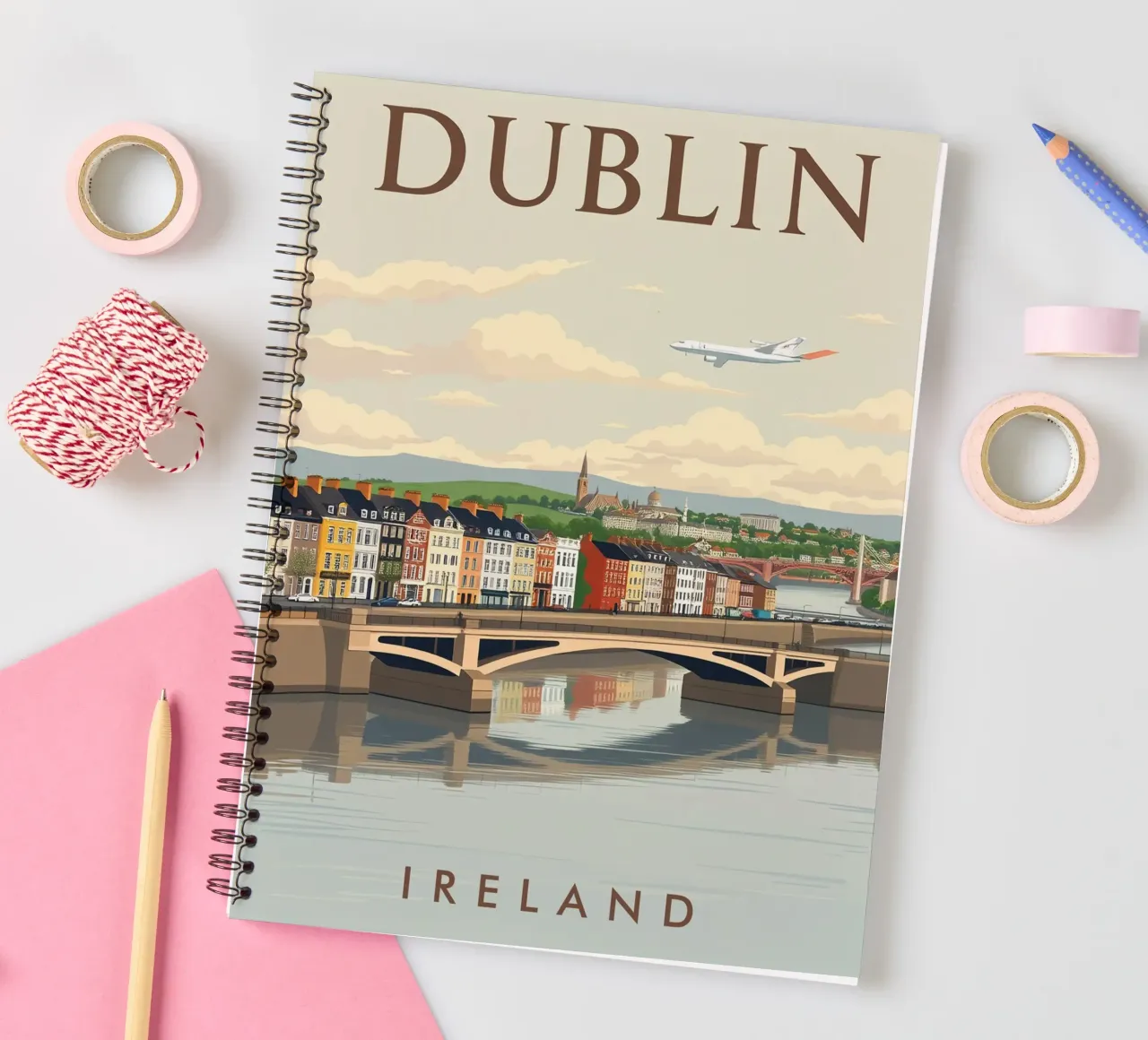 Dublin Vintage Travel spiral notebook by HicksShop