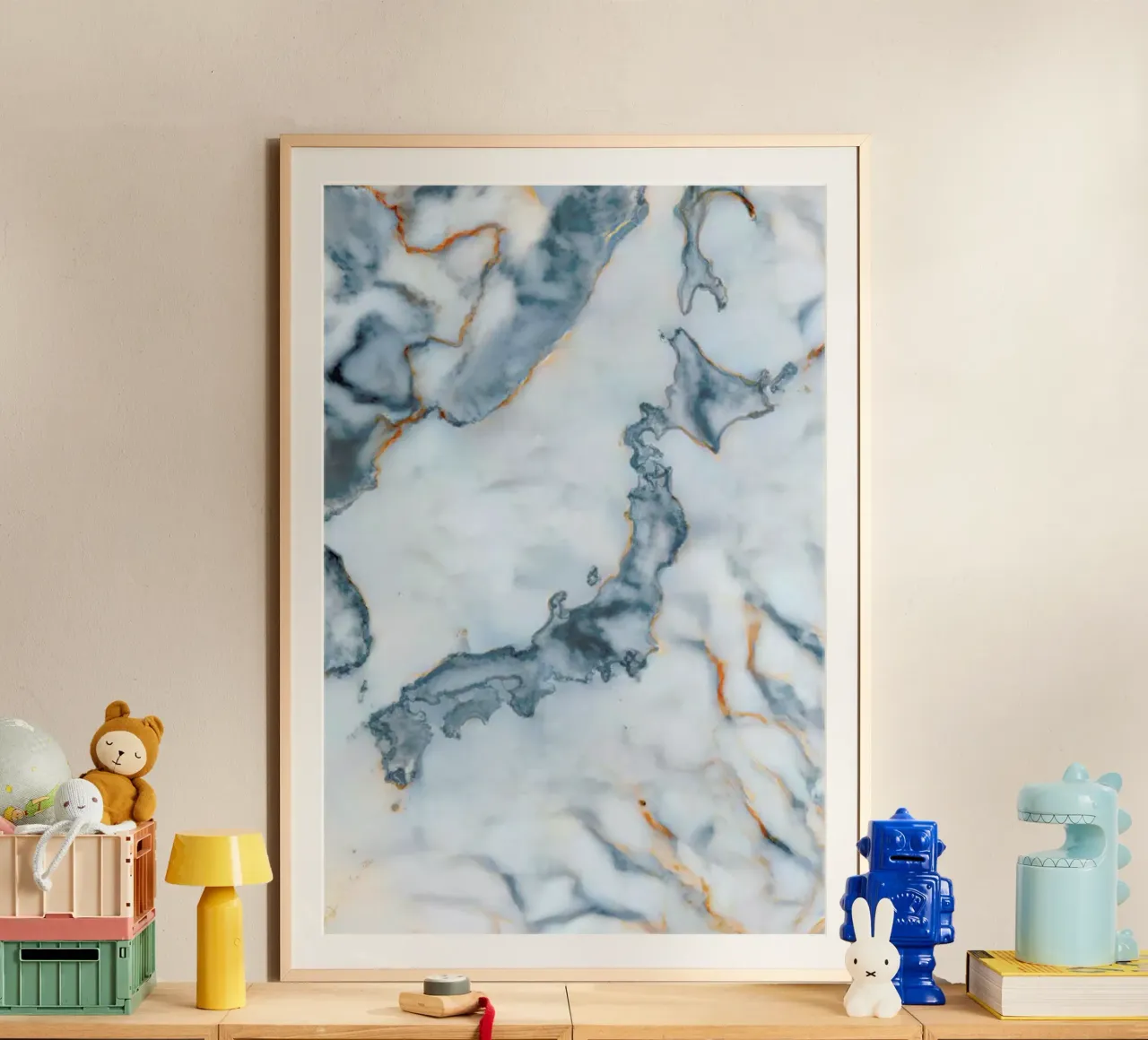 Japan Marble Map poster da Octavian