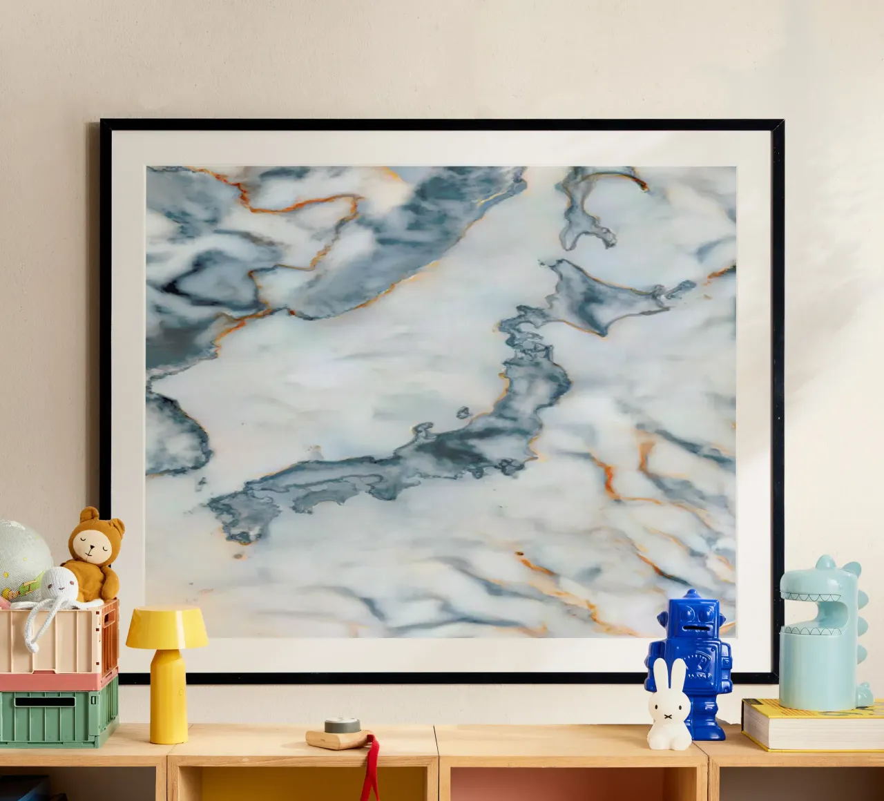 Japan Marble Map poster da Octavian