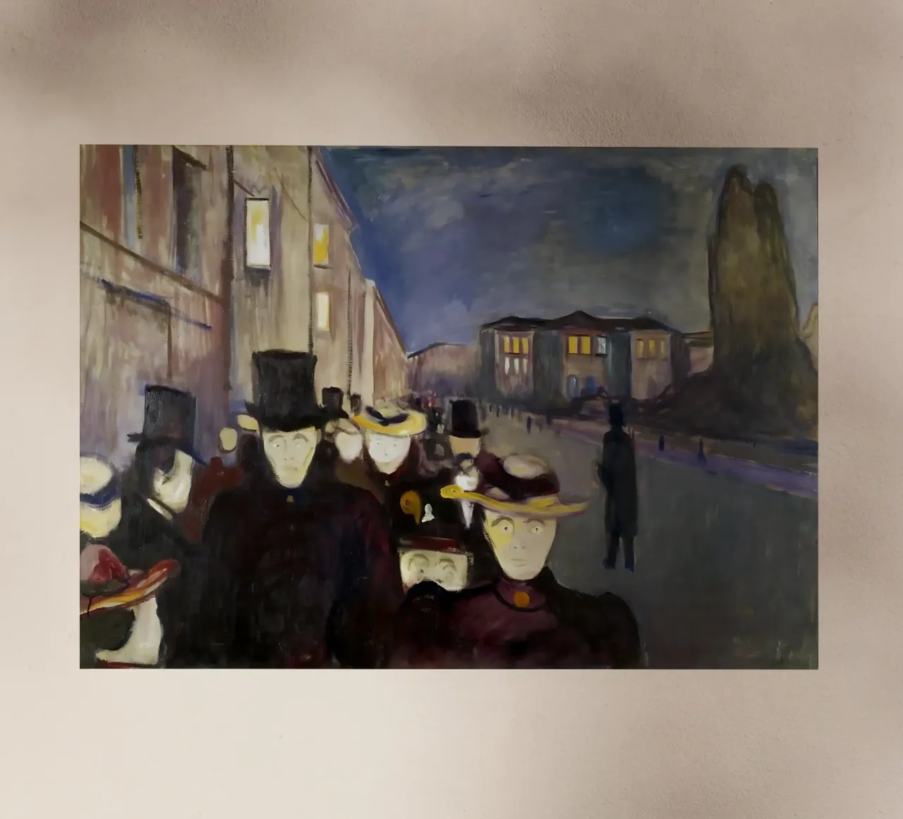 Sera in via Karl Johan di Edvard Munch pellicola backlit da kaitlinparkershop