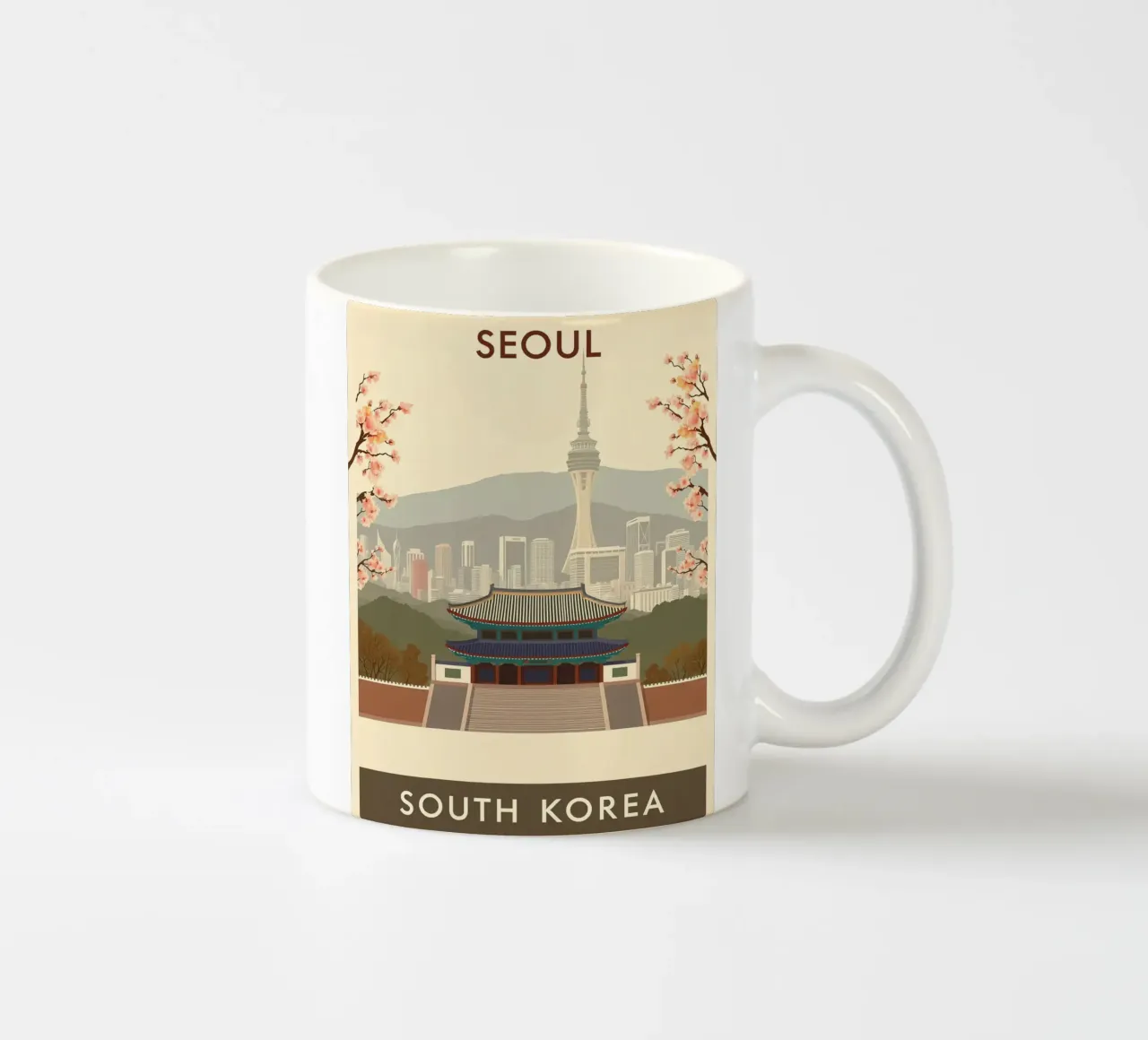 Viaggio vintage a Seul tazza in ceramica da HicksShop