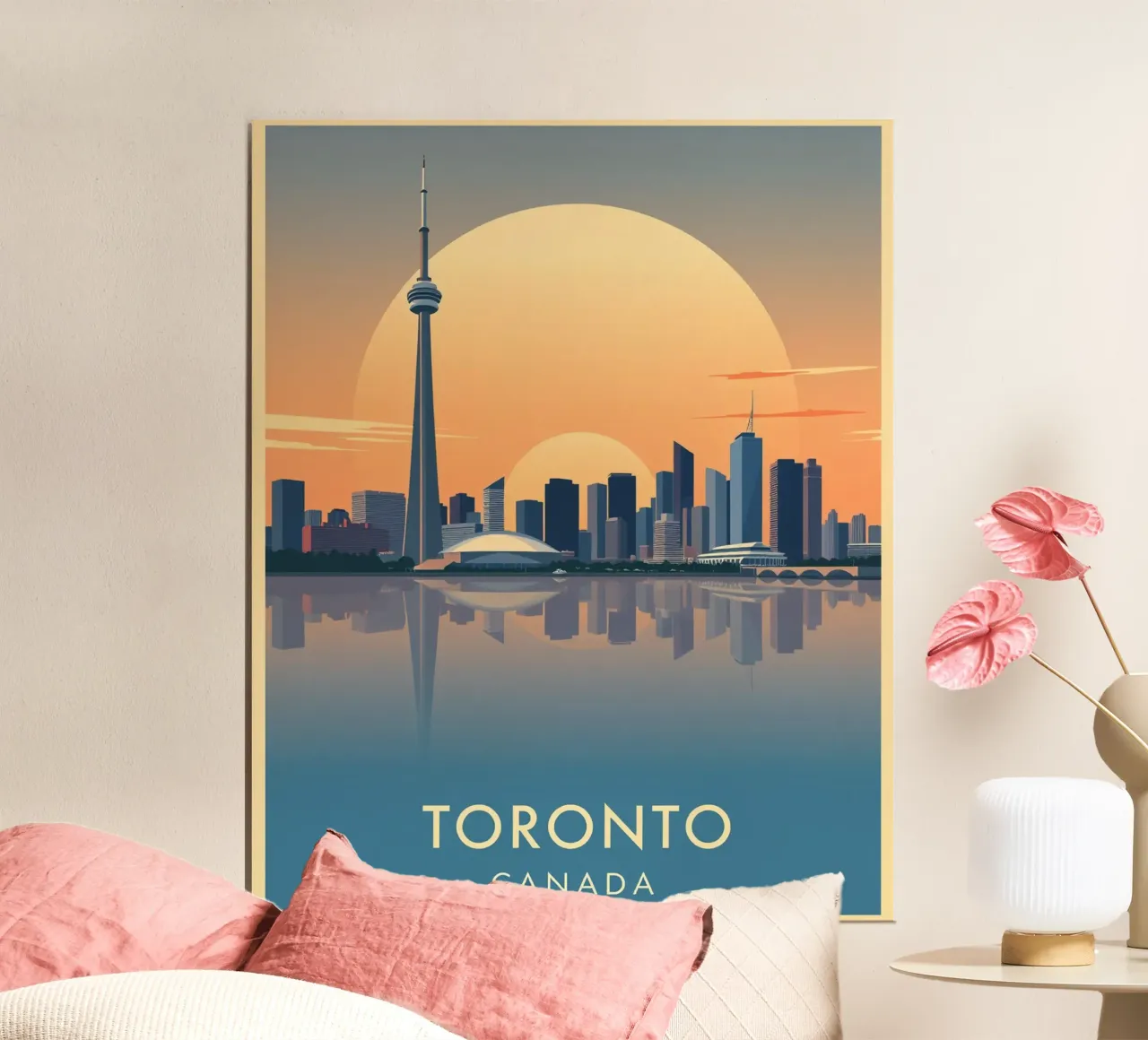 Toronto Vintage Travel poster con telaio in alluminio da HicksShop