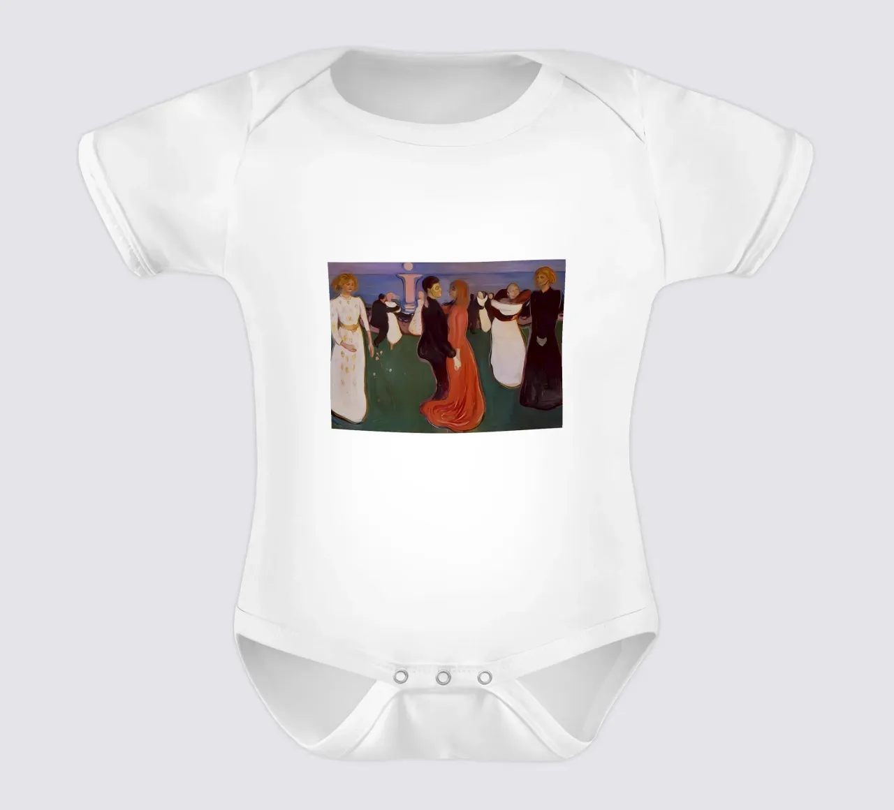Der Tanz des Lebens von Edvard Munch Kurzarm Babybody von kaitlinparkershop