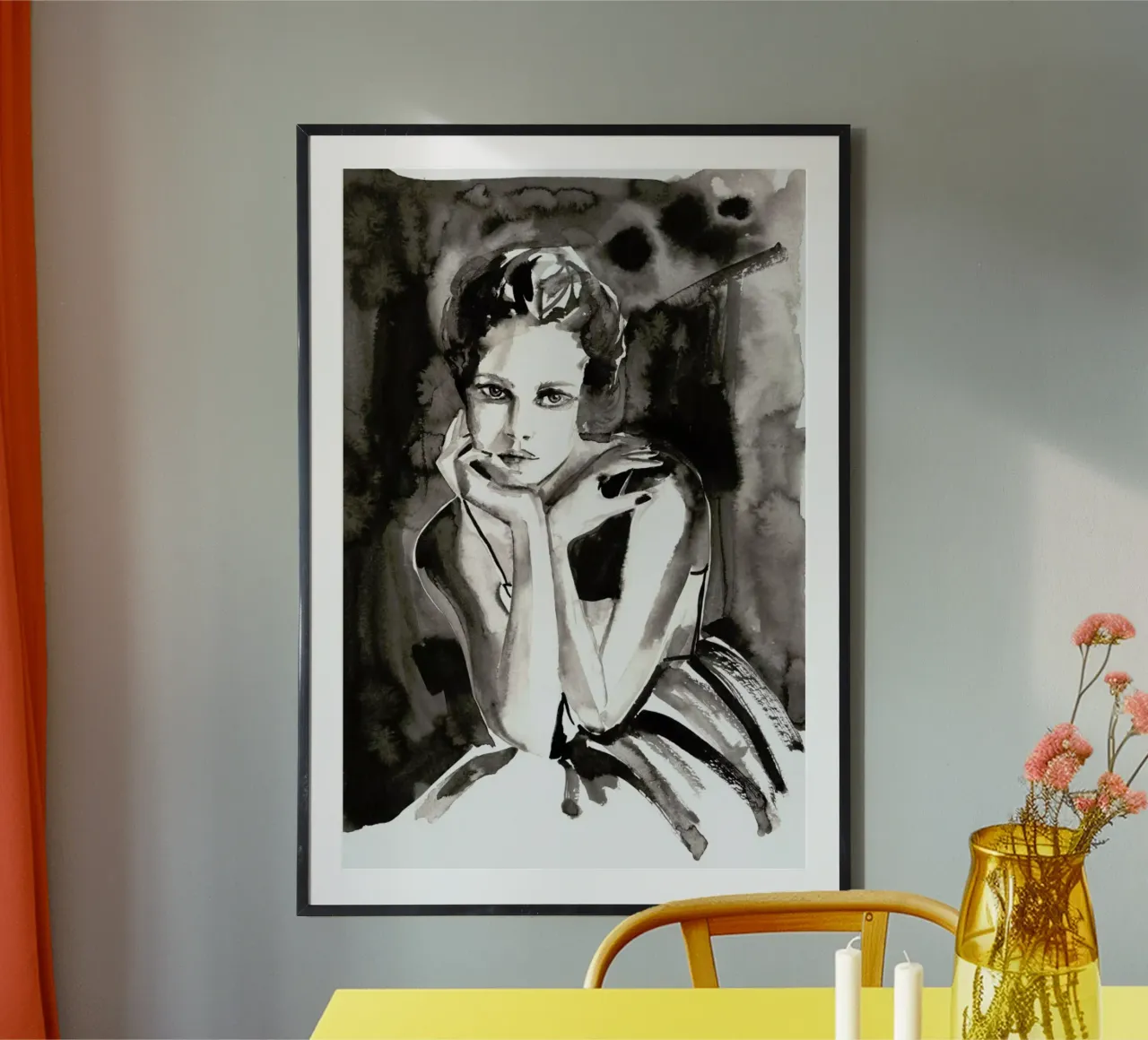 Diamond Doll poster con telaio in legno da Victoria Verbaan