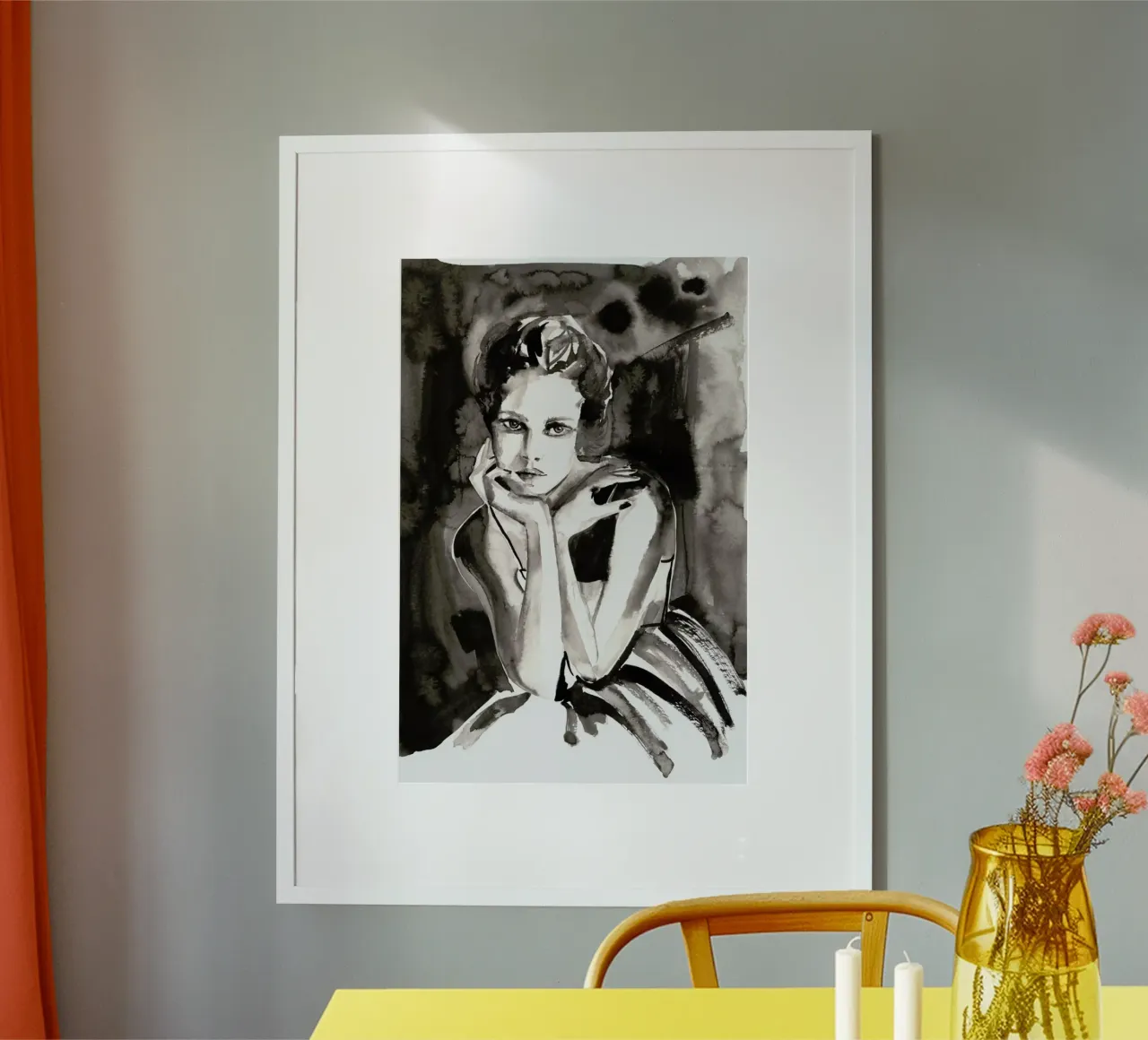 Diamond Doll poster con telaio in legno da Victoria Verbaan
