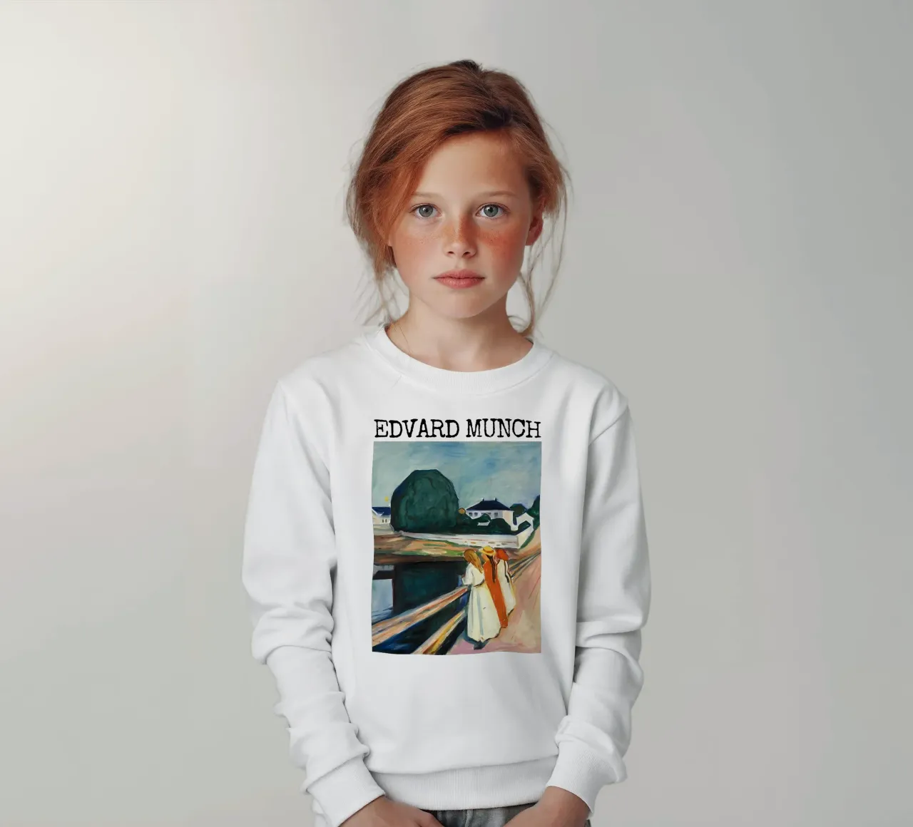 Le ragazze sul ponte di Edvard Munch felpa bambino da kaitlinparkershop