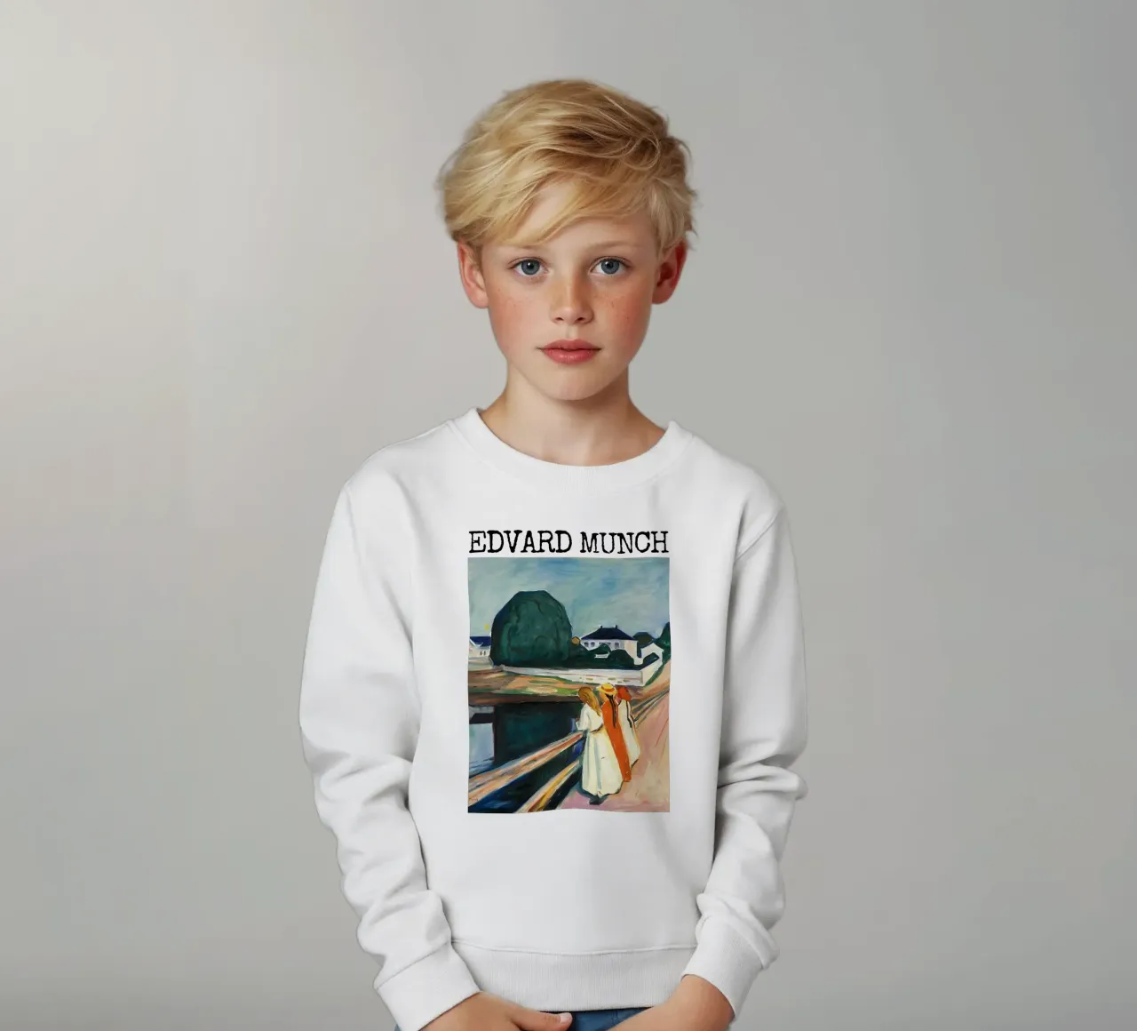 Le ragazze sul ponte di Edvard Munch felpa bambino da kaitlinparkershop