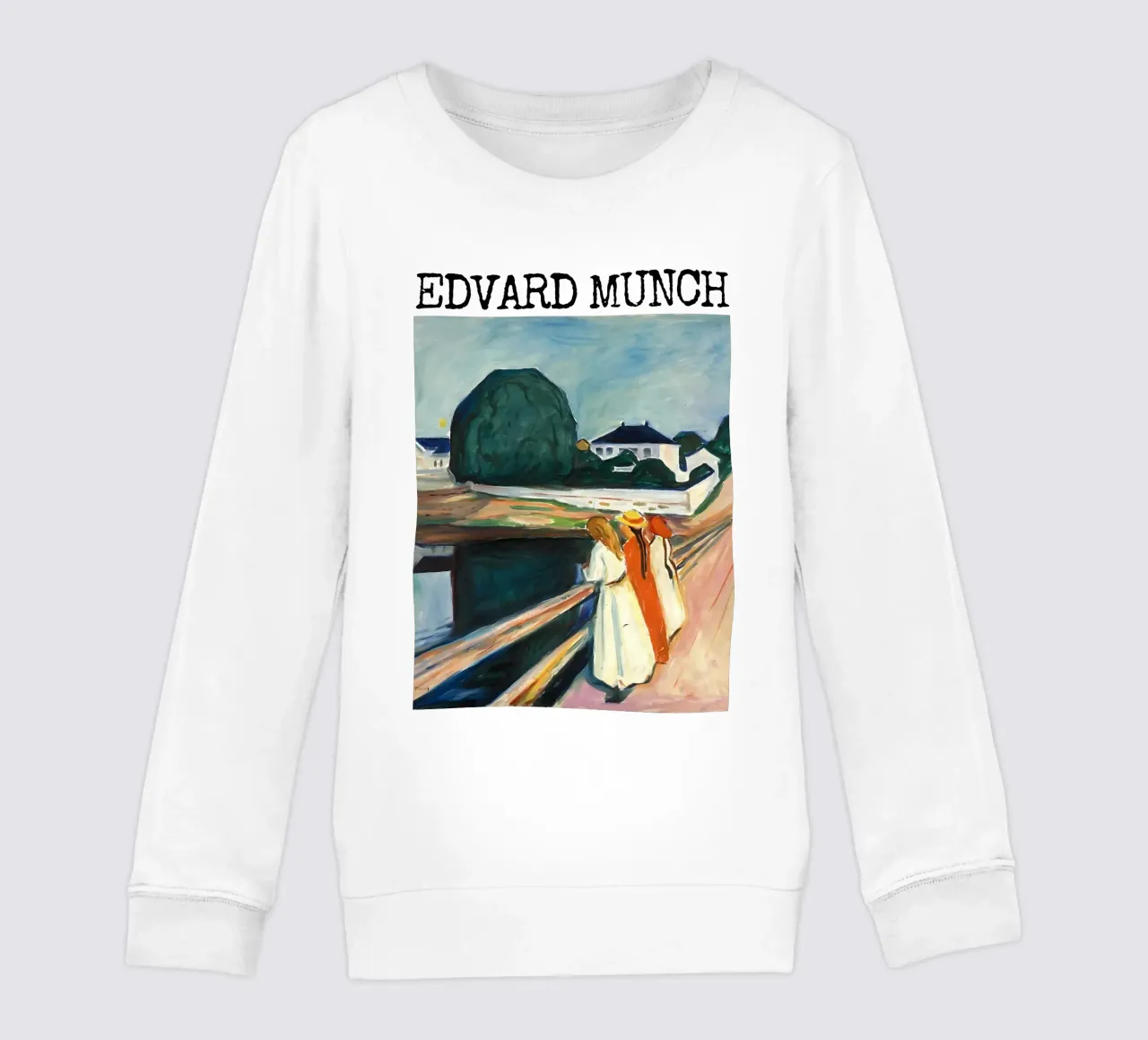 Le ragazze sul ponte di Edvard Munch felpa bambino da kaitlinparkershop