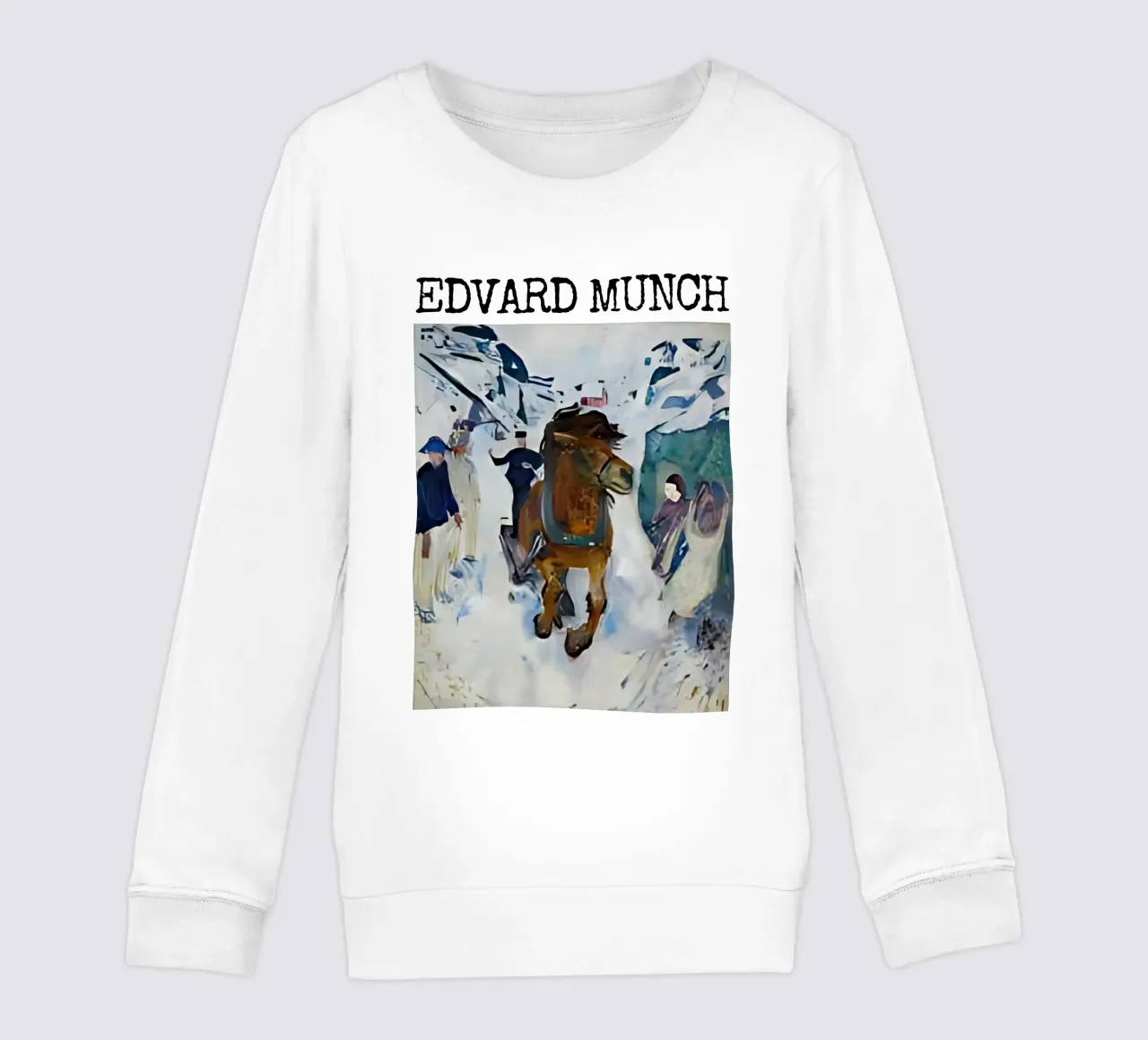Cavallo al galoppo di Edvard Munch felpa bambino da kaitlinparkershop
