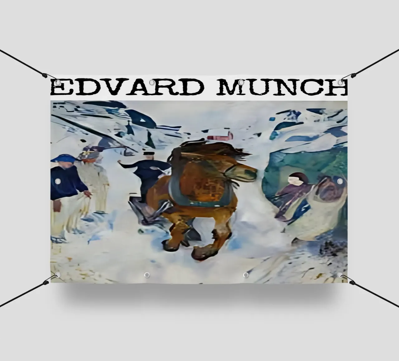 Cavallo al galoppo di Edvard Munch telo in pvc da kaitlinparkershop
