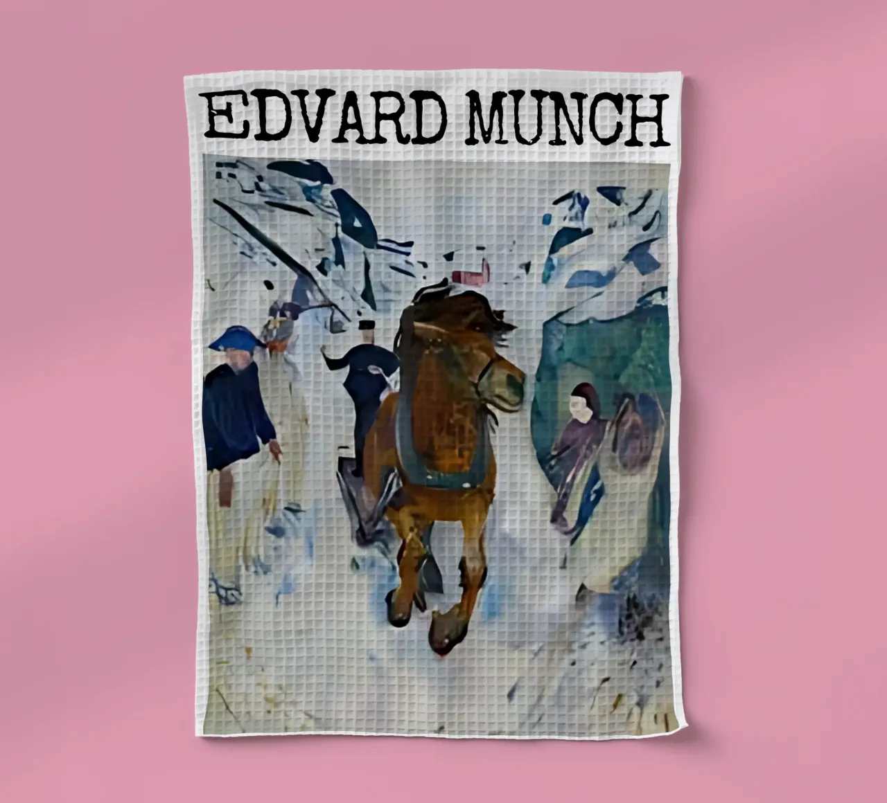 Cavallo al galoppo di Edvard Munch canovaccio da cucina da kaitlinparkershop