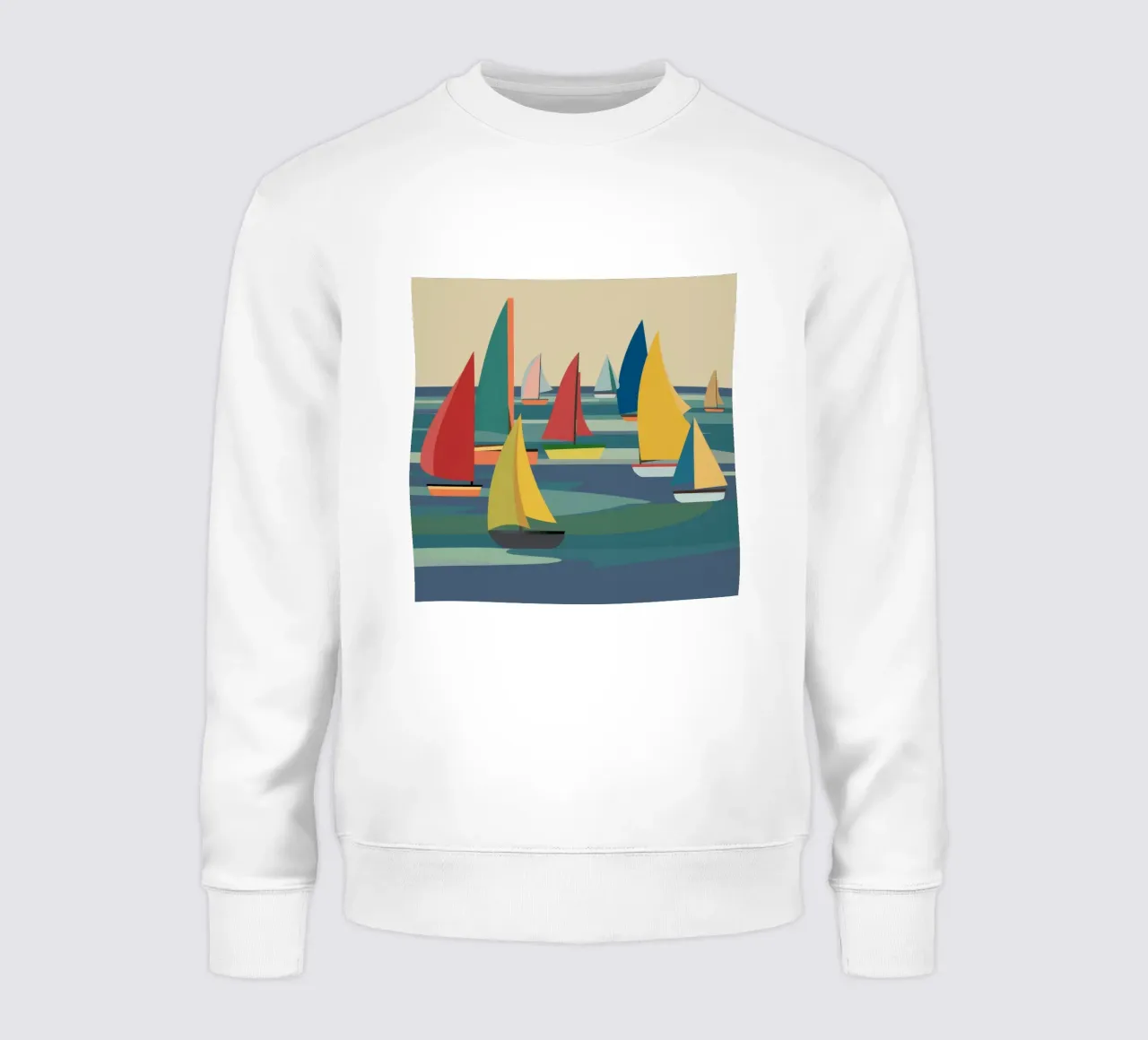 Regata di barche a vela colorate felpa da FadeAura