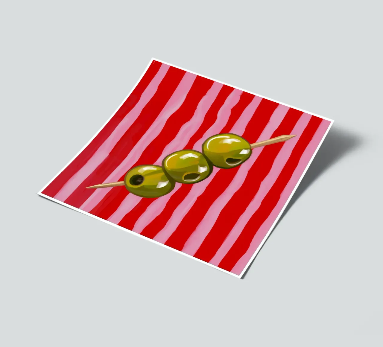 Olive Skewer Stripe planche autocollant de Stone Decade