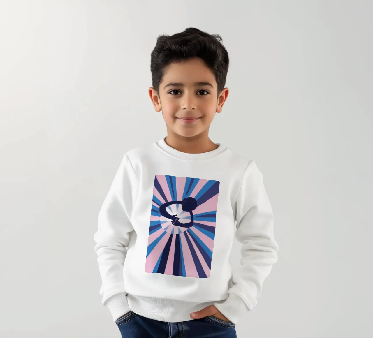 Sunbeam Starburst kids sweatshirt by Muse Artworks