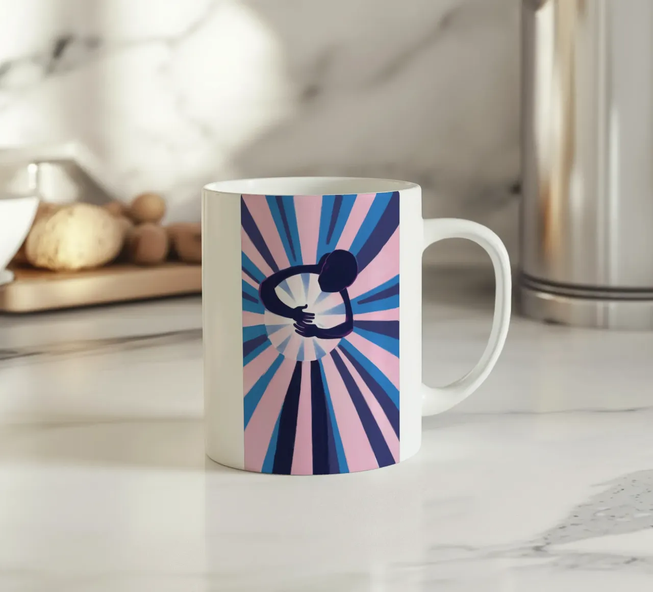 Sunbeam Starburst tazza in ceramica da Muse Artworks