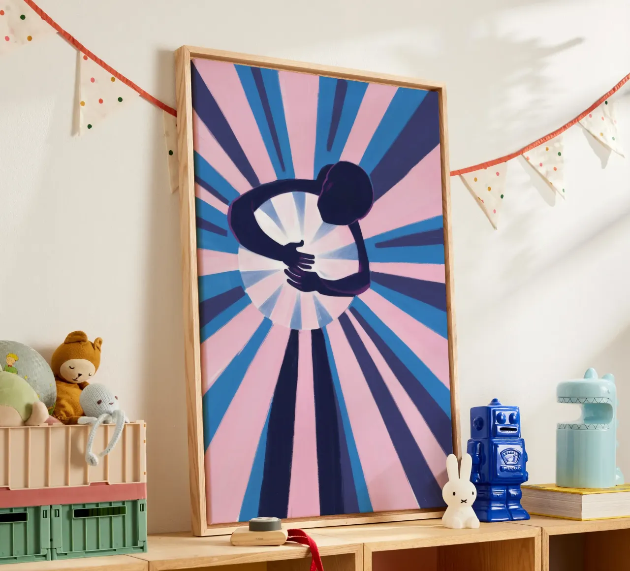 Sunbeam Starburst tela con Cornice a cassetta da Muse Artworks