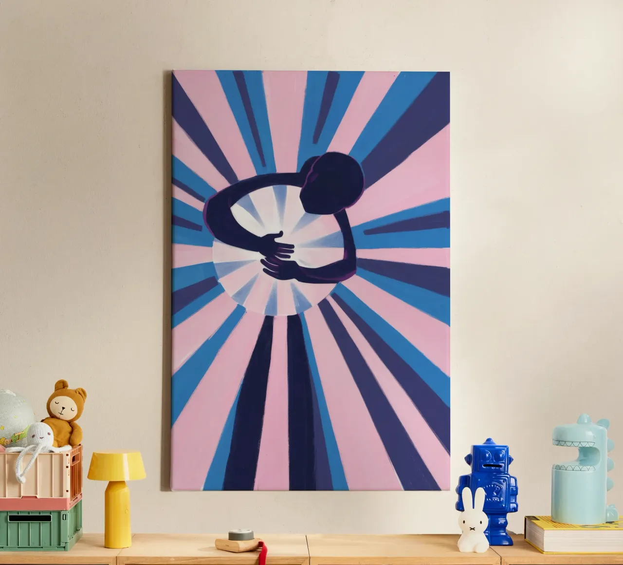 Sunbeam Starburst tela con Cornice a cassetta da Muse Artworks