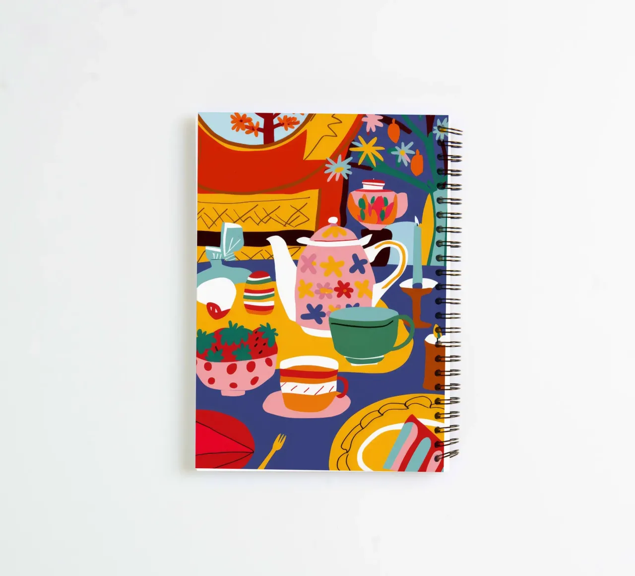 Maximalist Table Chaos spiral notebook by Stone Decade