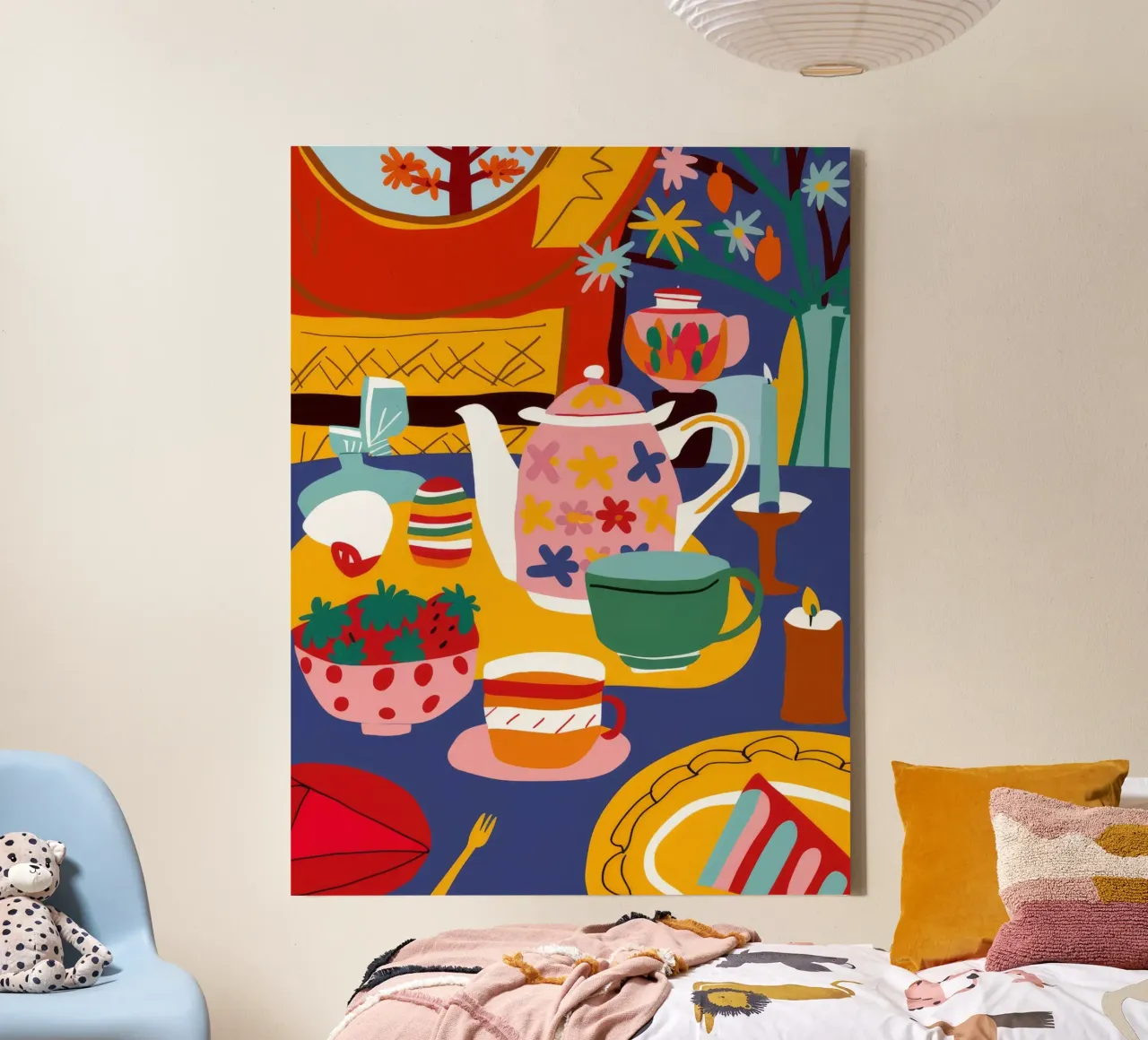 Maximalist Table Chaos canvas by Stone Decade