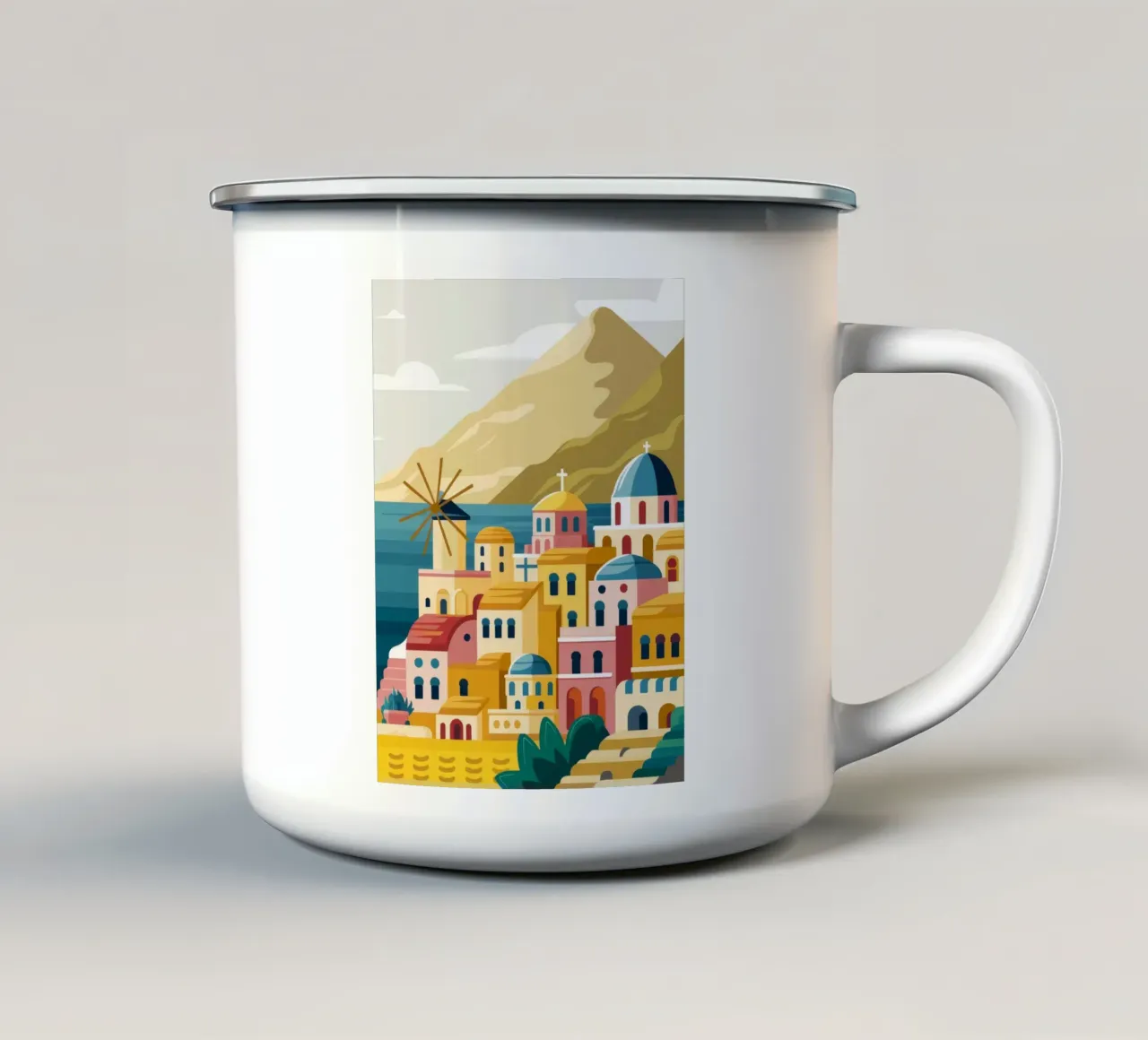 Positano Seaside Dream tazza in smalto da Muse Artworks