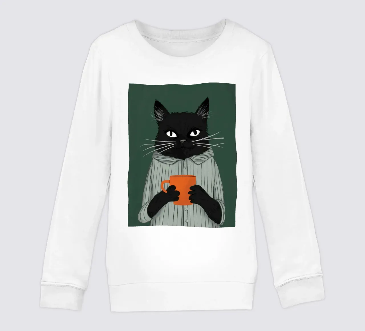 Theetijd voor katachtigen kinder sweatshirt van FadeAura