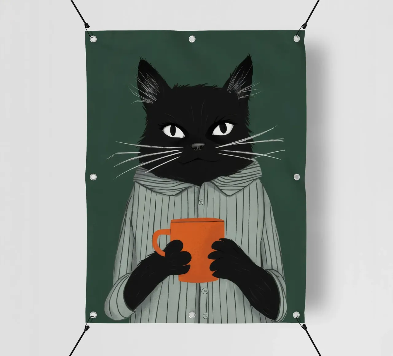 L'ora del tè felino telo in pvc da FadeAura
