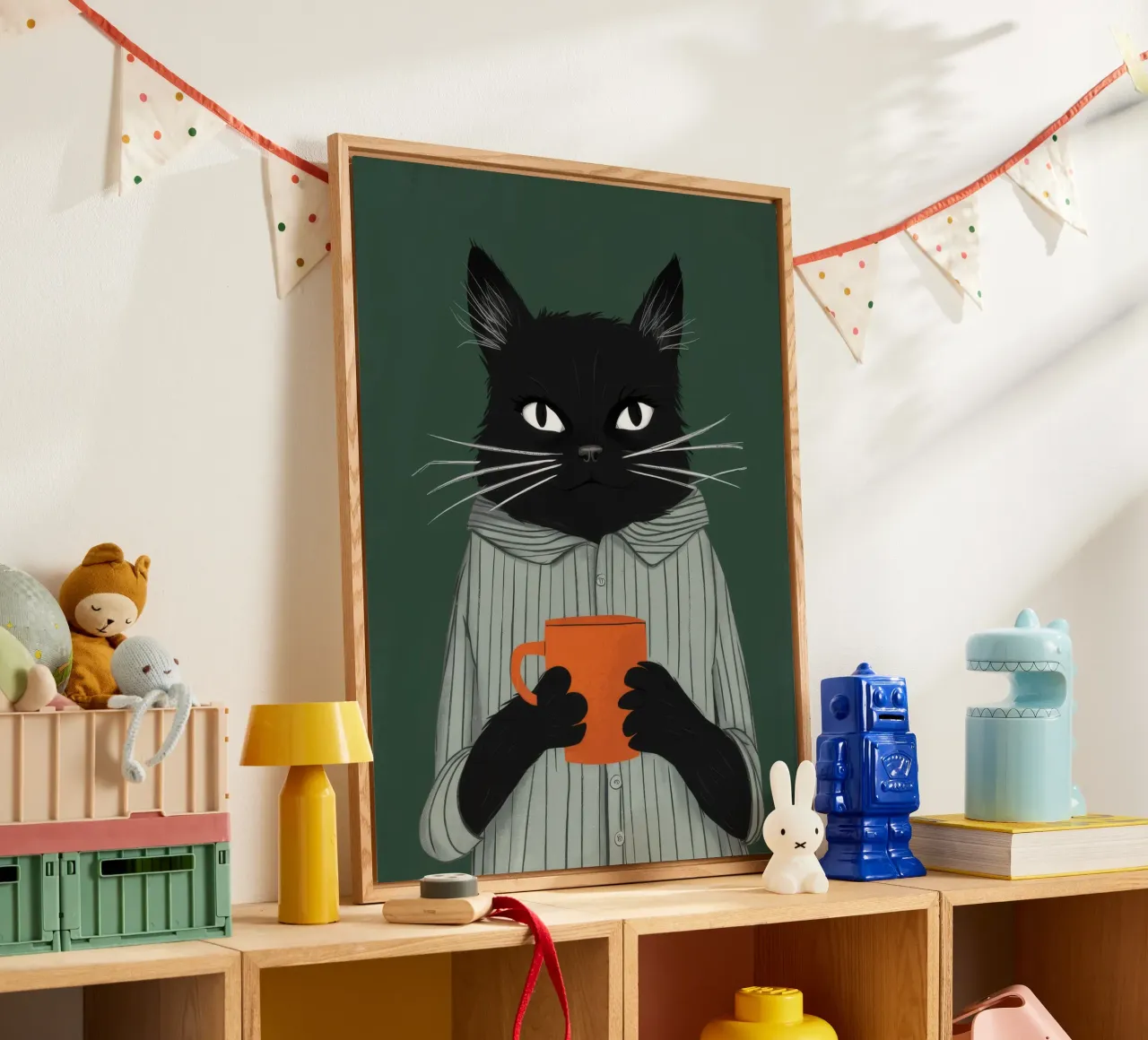 Feline Tea Time acrylic glass by FadeAura
