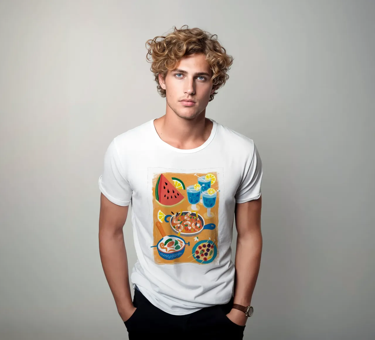 Seafood Summer Spread t-shirt by Haven Fantasy