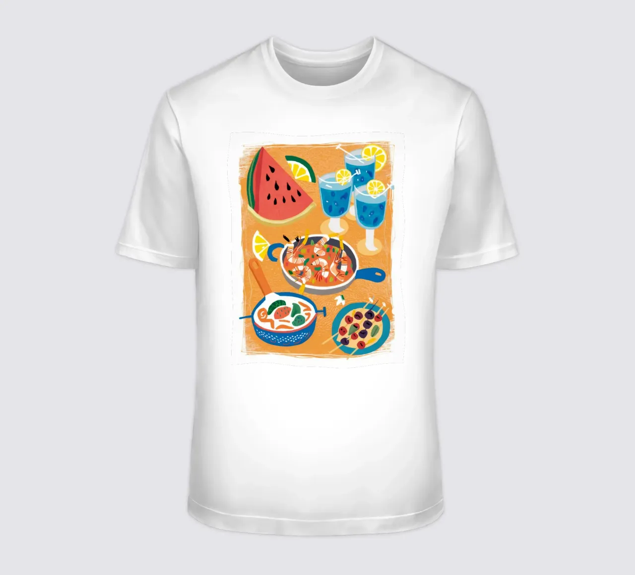 Seafood Summer Spread t-shirt by Haven Fantasy