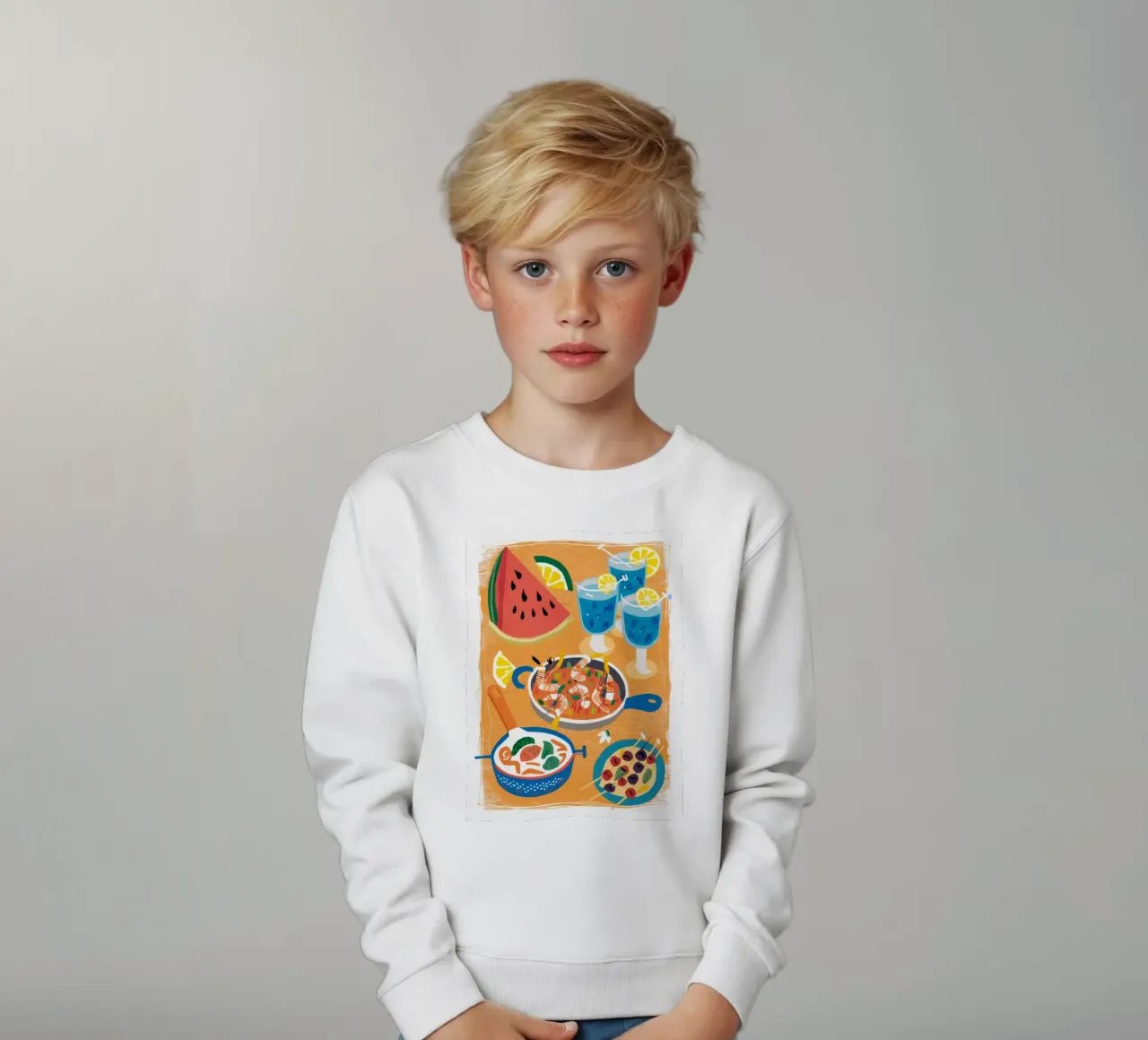 Spread estivo ai frutti di mare felpa bambino da Haven Fantasy