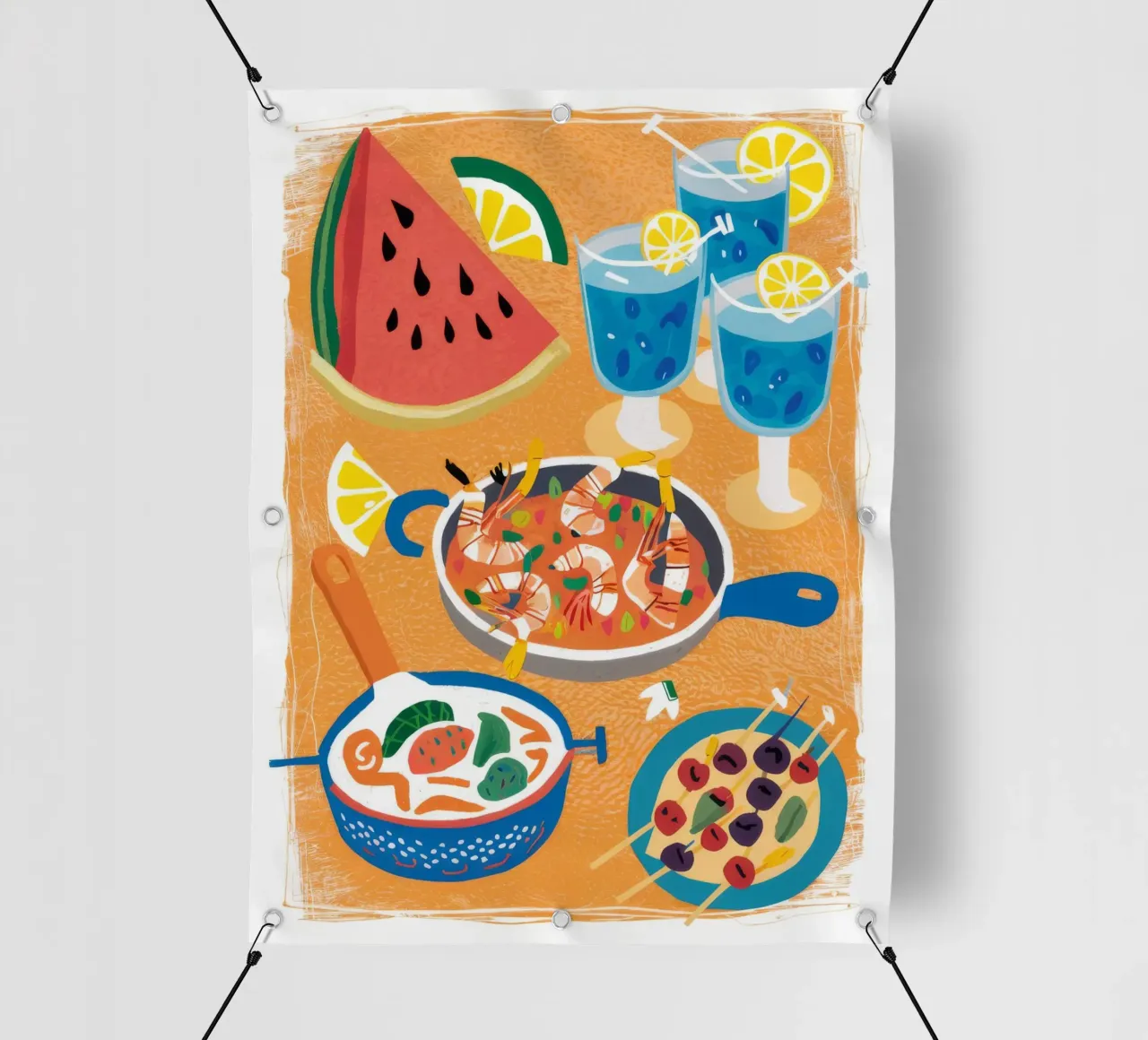 Spread estivo ai frutti di mare telo in pvc da Haven Fantasy