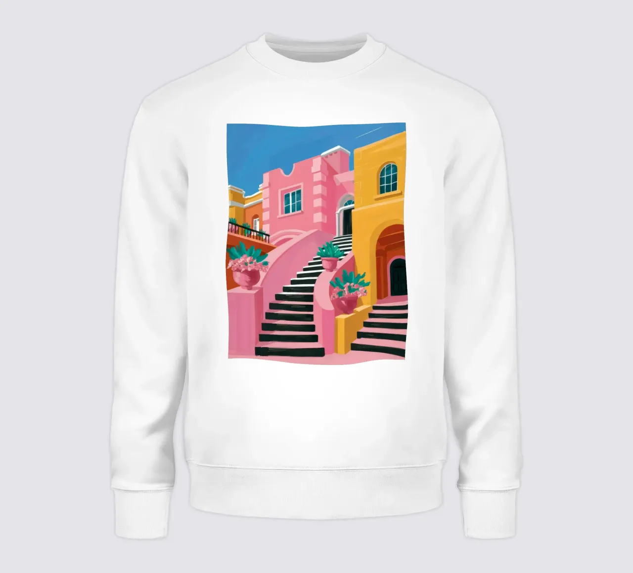 Prospettiva dei passi rosa felpa da Muse Artworks