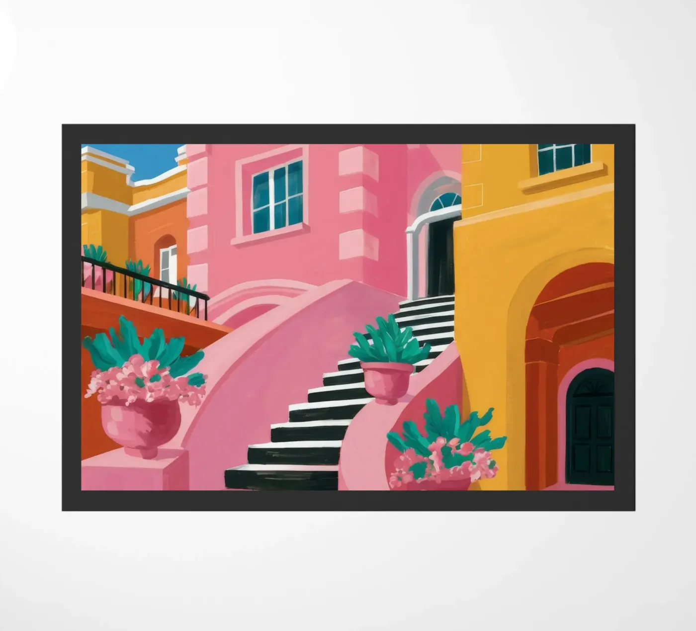 Prospettiva dei passi rosa zerbino da Muse Artworks