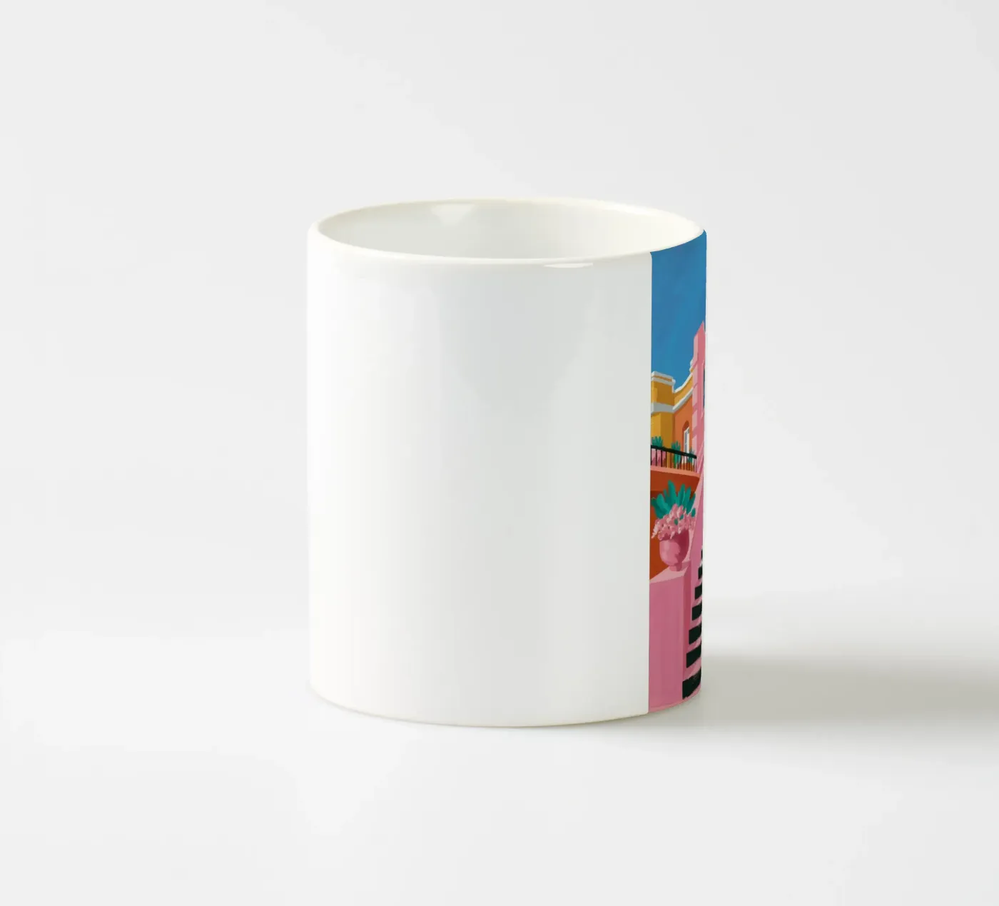 Pink Steps Perspective ceramic mug by Muse Artworks