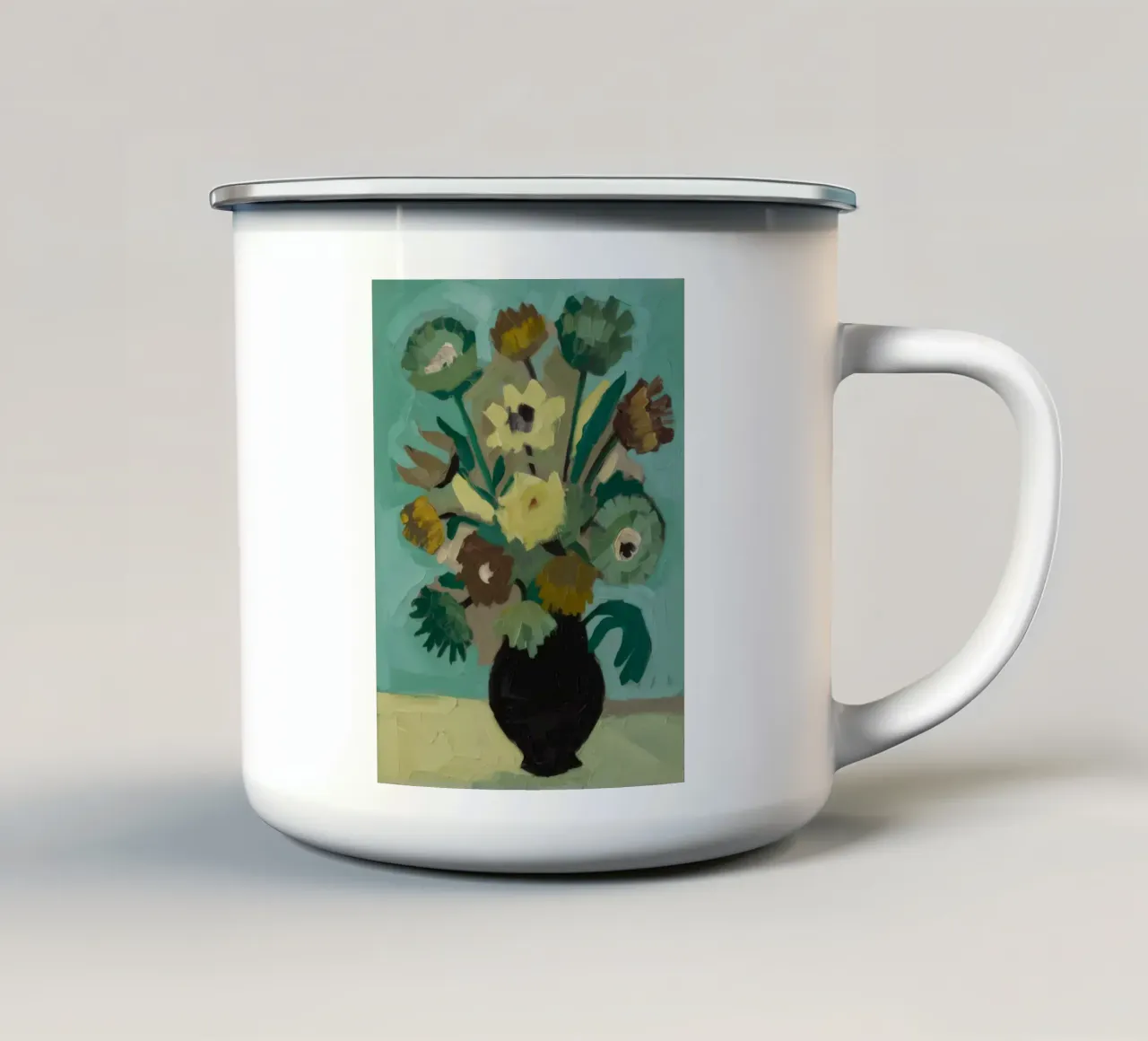 Vaso di gallo Stillness tazza in smalto da Stone Decade