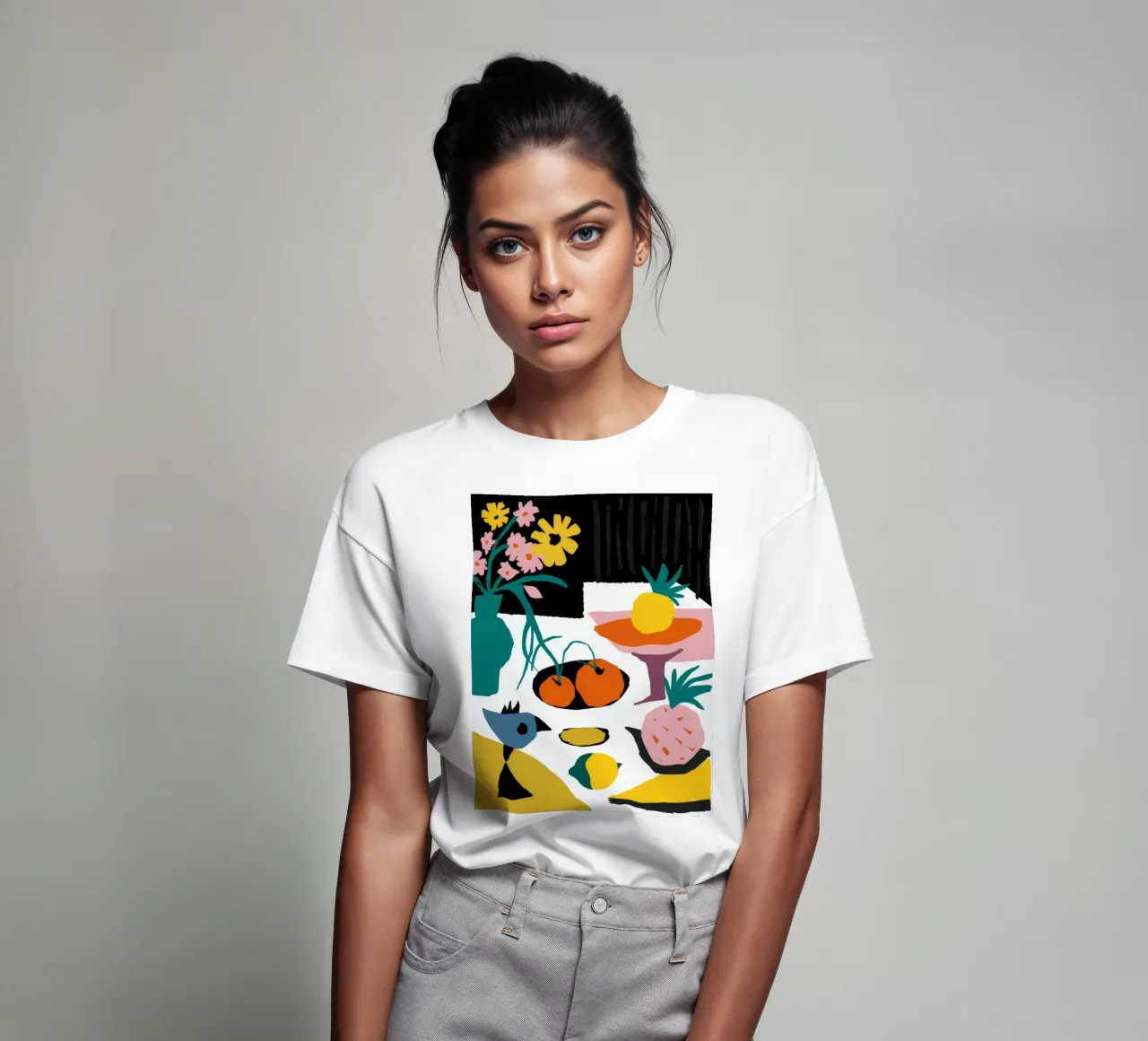 Abstract Fruit Table t-shirt by Haven Fantasy
