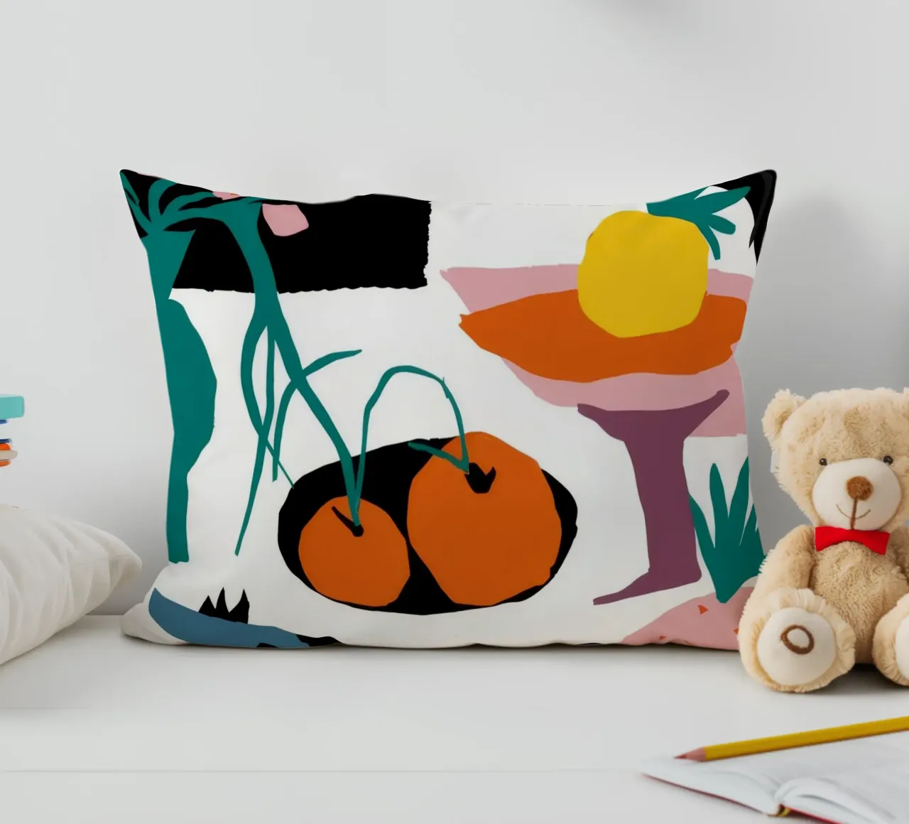 Abstract Fruit Table decorative cushion by Haven Fantasy
