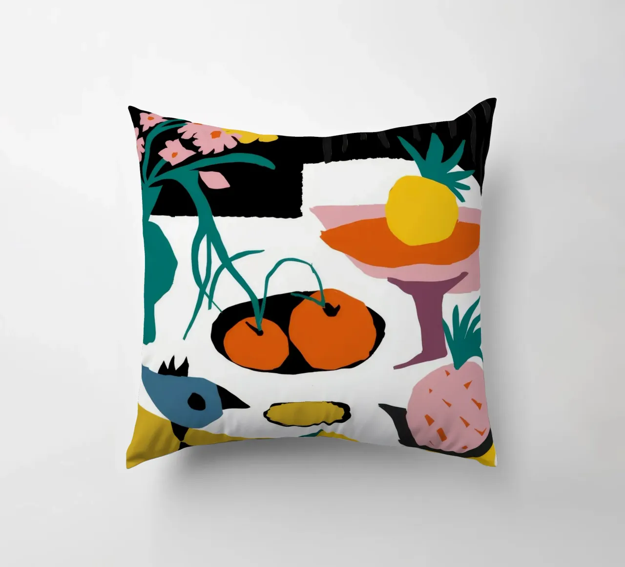Abstract Fruit Table decorative cushion by Haven Fantasy