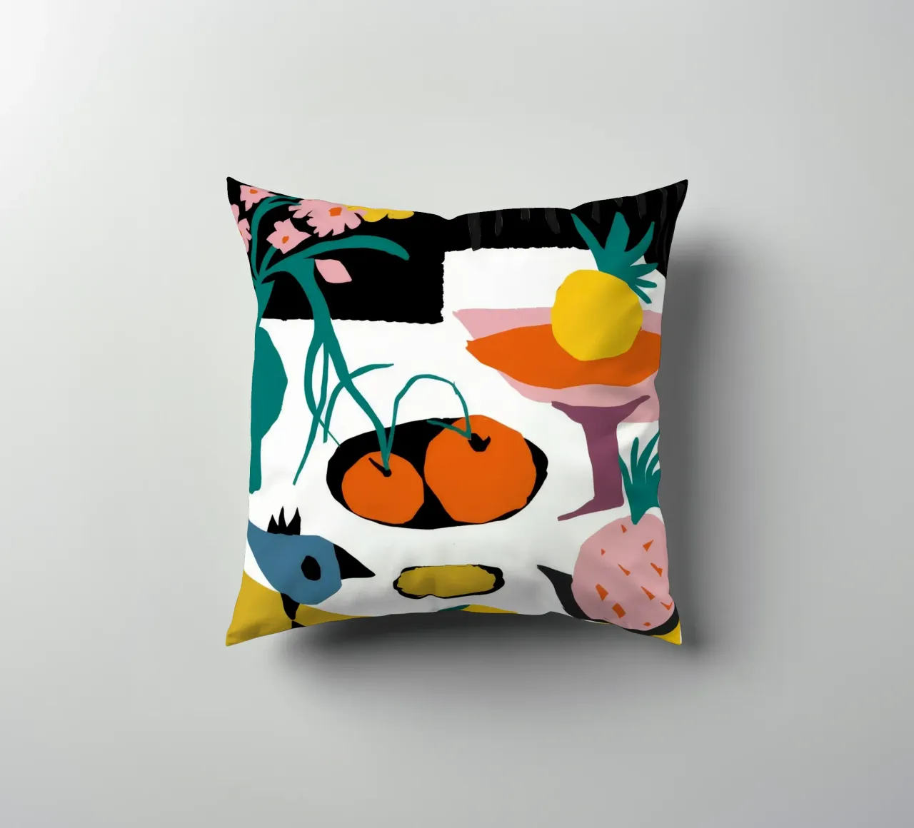 Abstract Fruit Table decorative cushion by Haven Fantasy