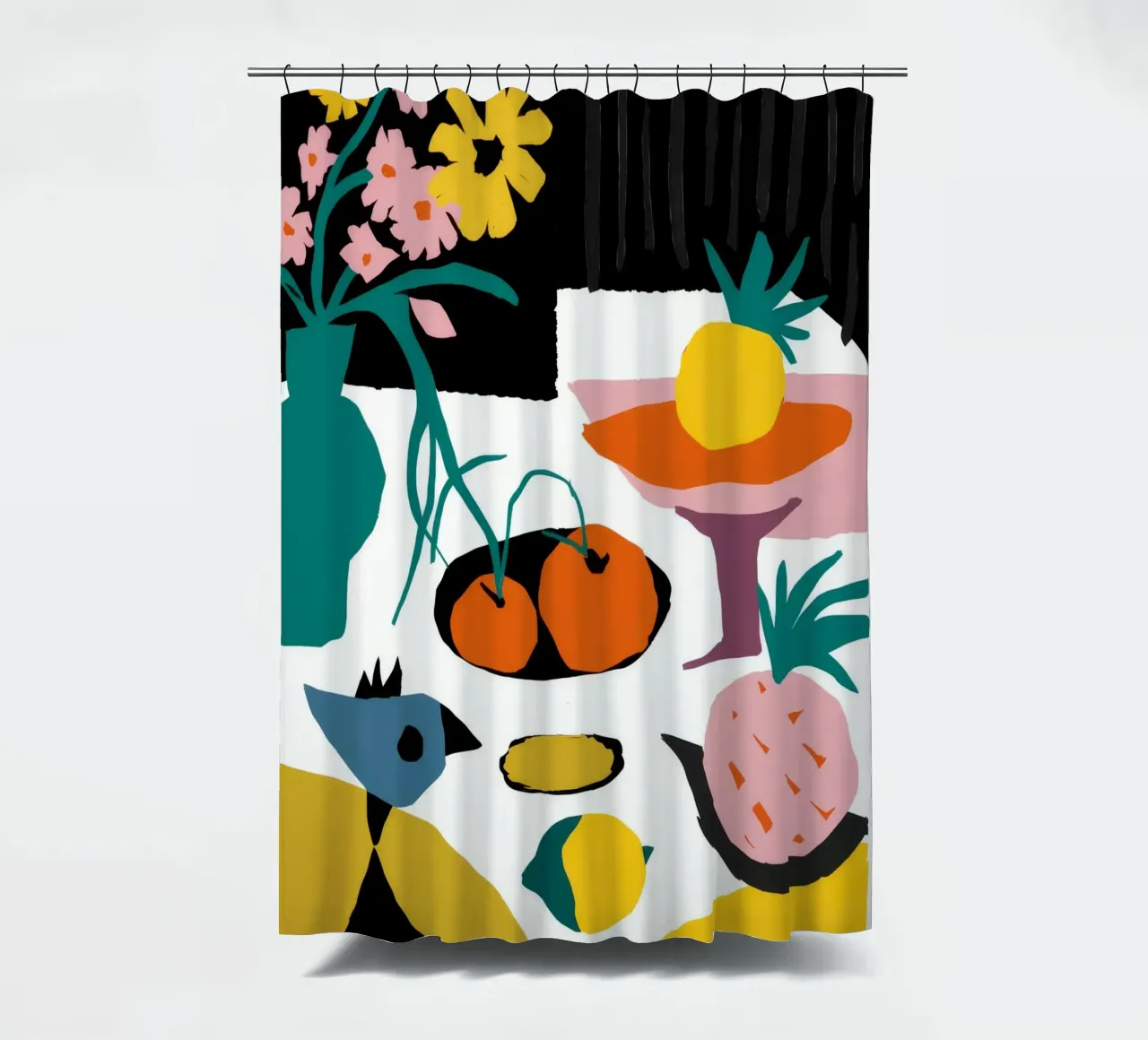 Abstract Fruit Table Duschvorhang von Haven Fantasy